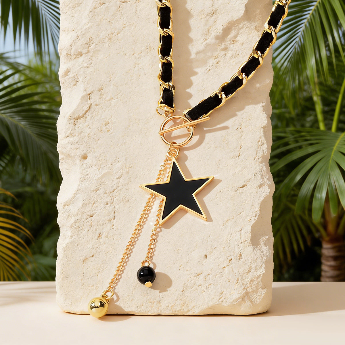1pc Designer Stylish Butterfly Charm and Ball Pendant Tassel Braided Long Necklace Women Party Daily Jewelry