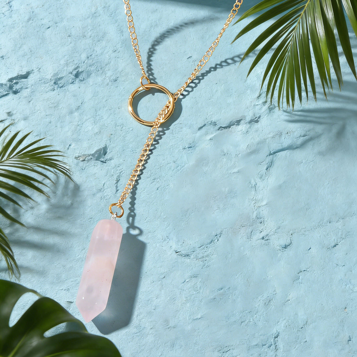 Hexagonal Quartz Point Chakra Pendant Chain Necklace Drop Charm Jewellery Gift
