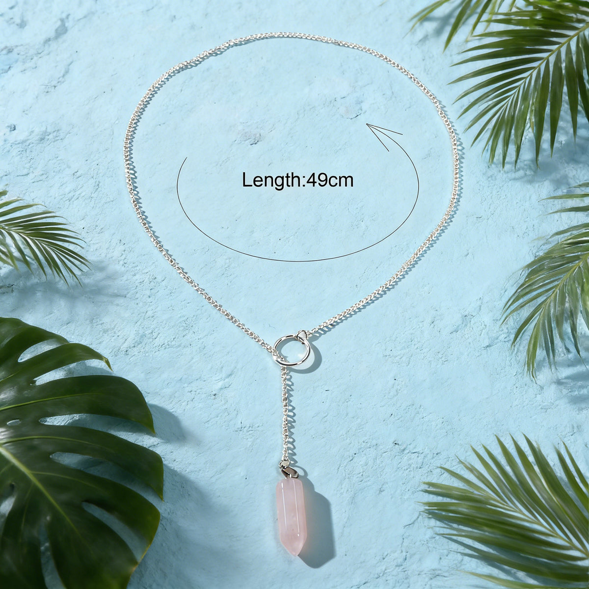 Hexagonal Quartz Point Chakra Pendant Chain Necklace Drop Charm Jewellery Gift