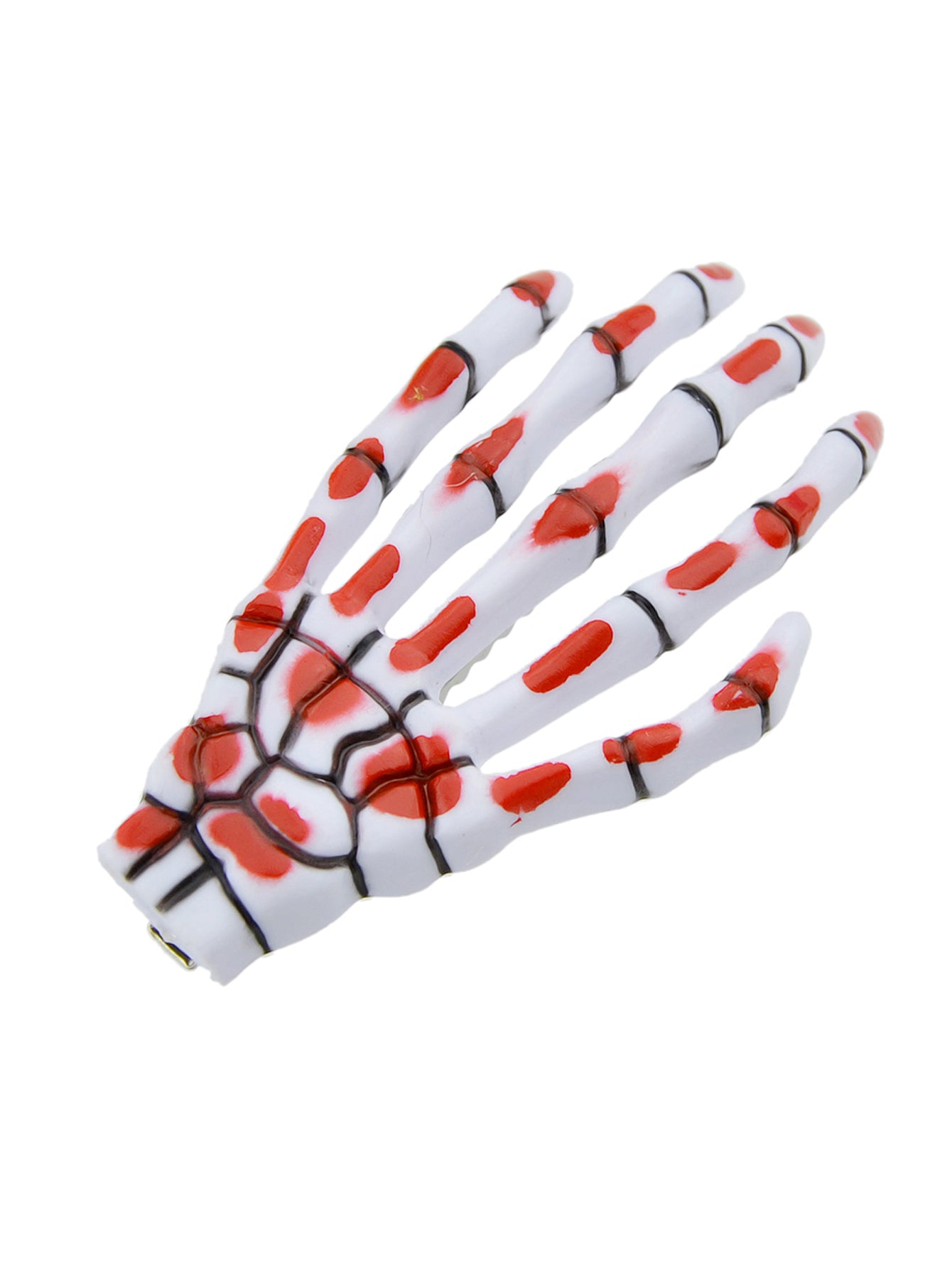 Gothic Halloween White Skeleton Hand Bone Hair Clips Hairpins Cosplay Accessory