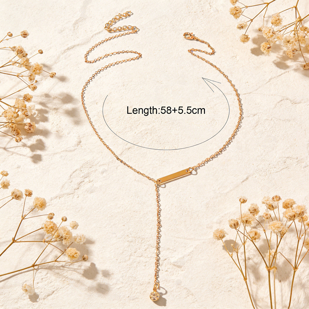 Feelontop Jewellery Silver Chain Rhinestone Fringe Y Necklace Women Accessories