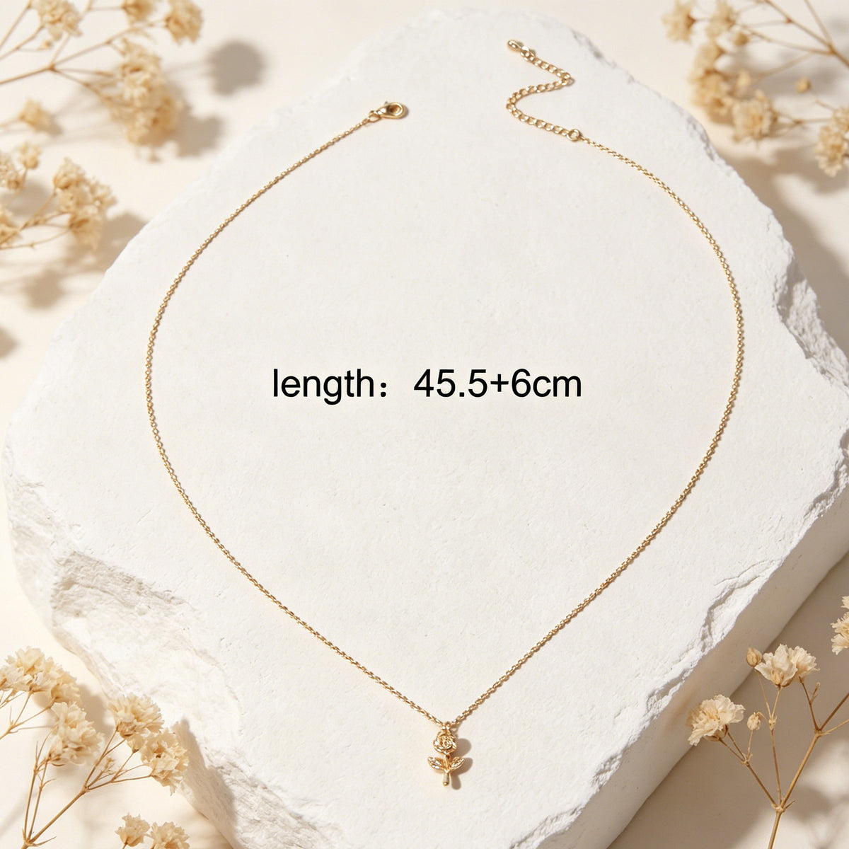 AU Stock Jewellery Gold Chain Rose Flower Charm Necklace Teens Women Lover Gift