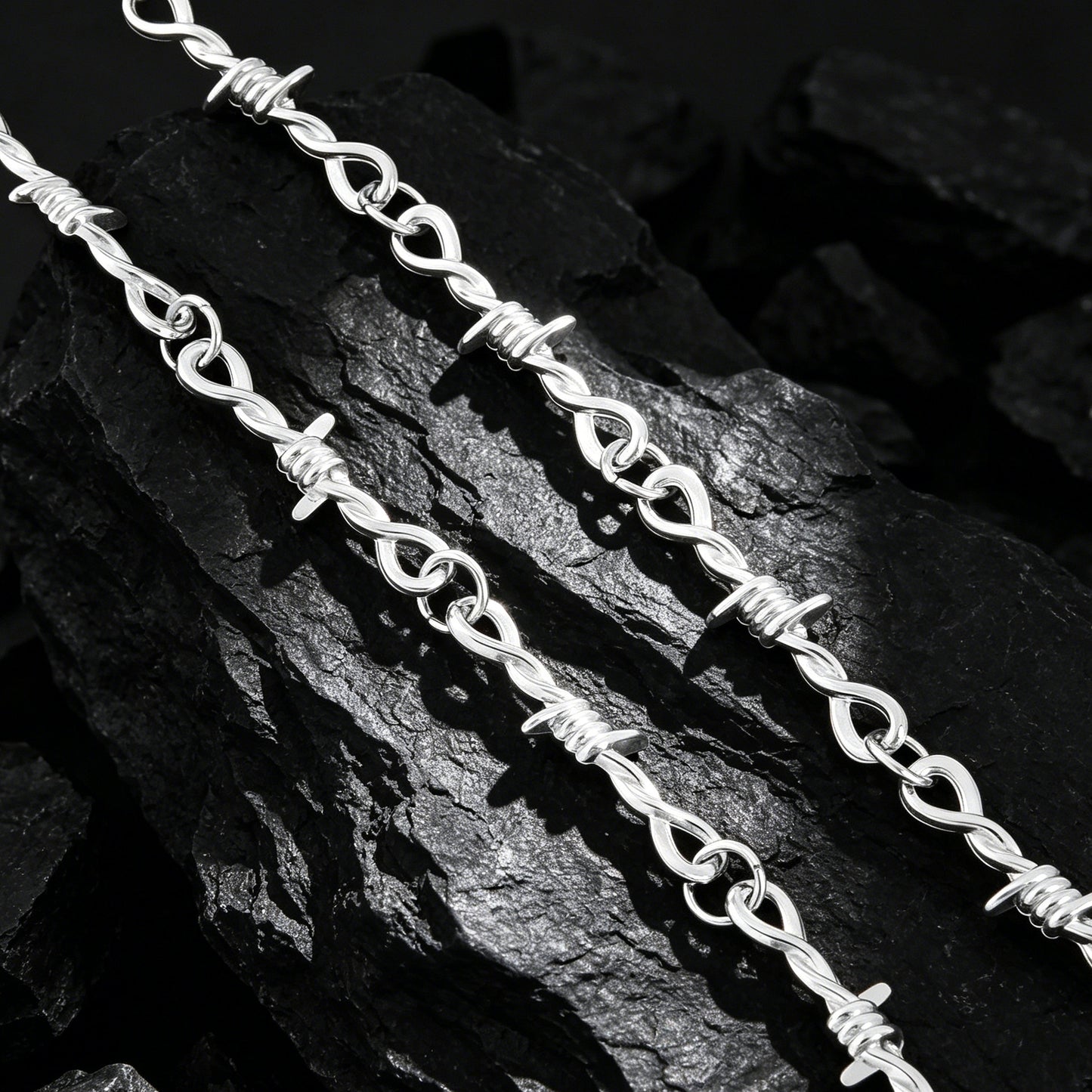 1 pc Punk Rock Style Silver Link Chain Collar Necklace Daily Music Festival Gothic Jewelry