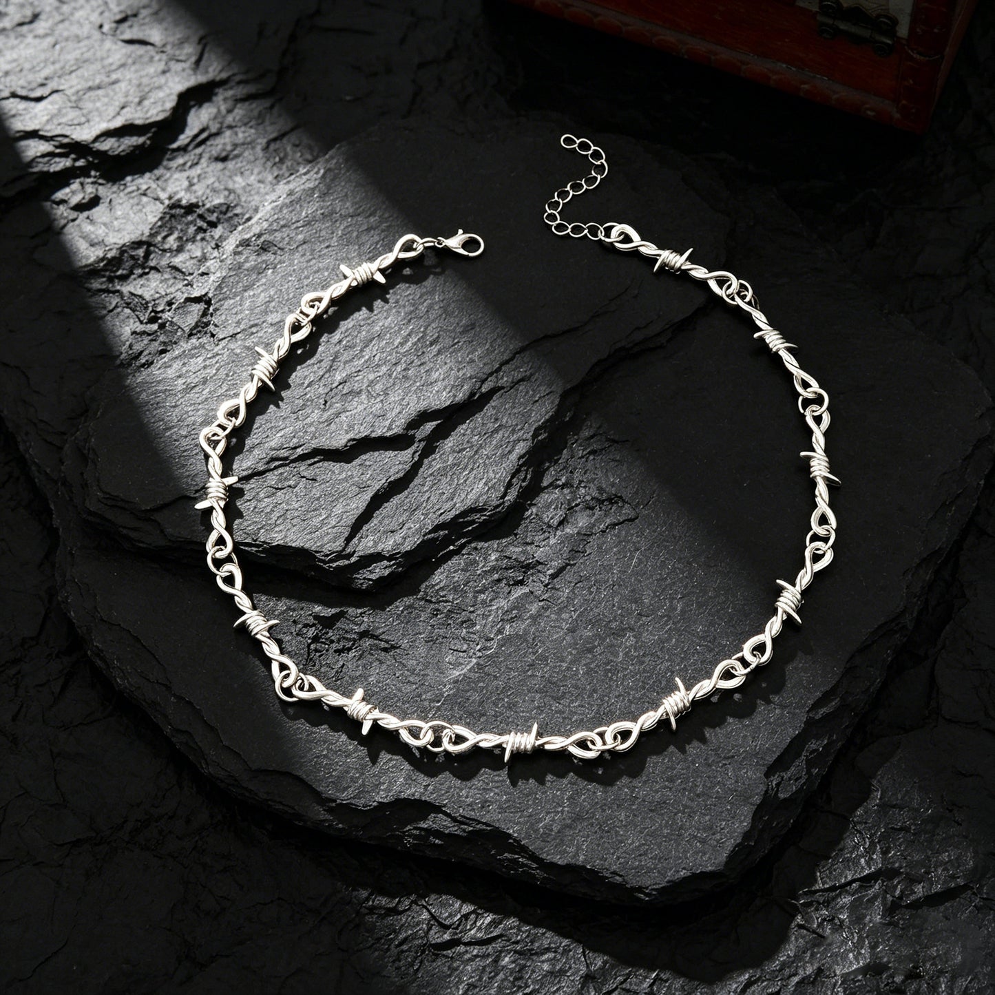 1 pc Punk Rock Style Silver Link Chain Collar Necklace Daily Music Festival Gothic Jewelry