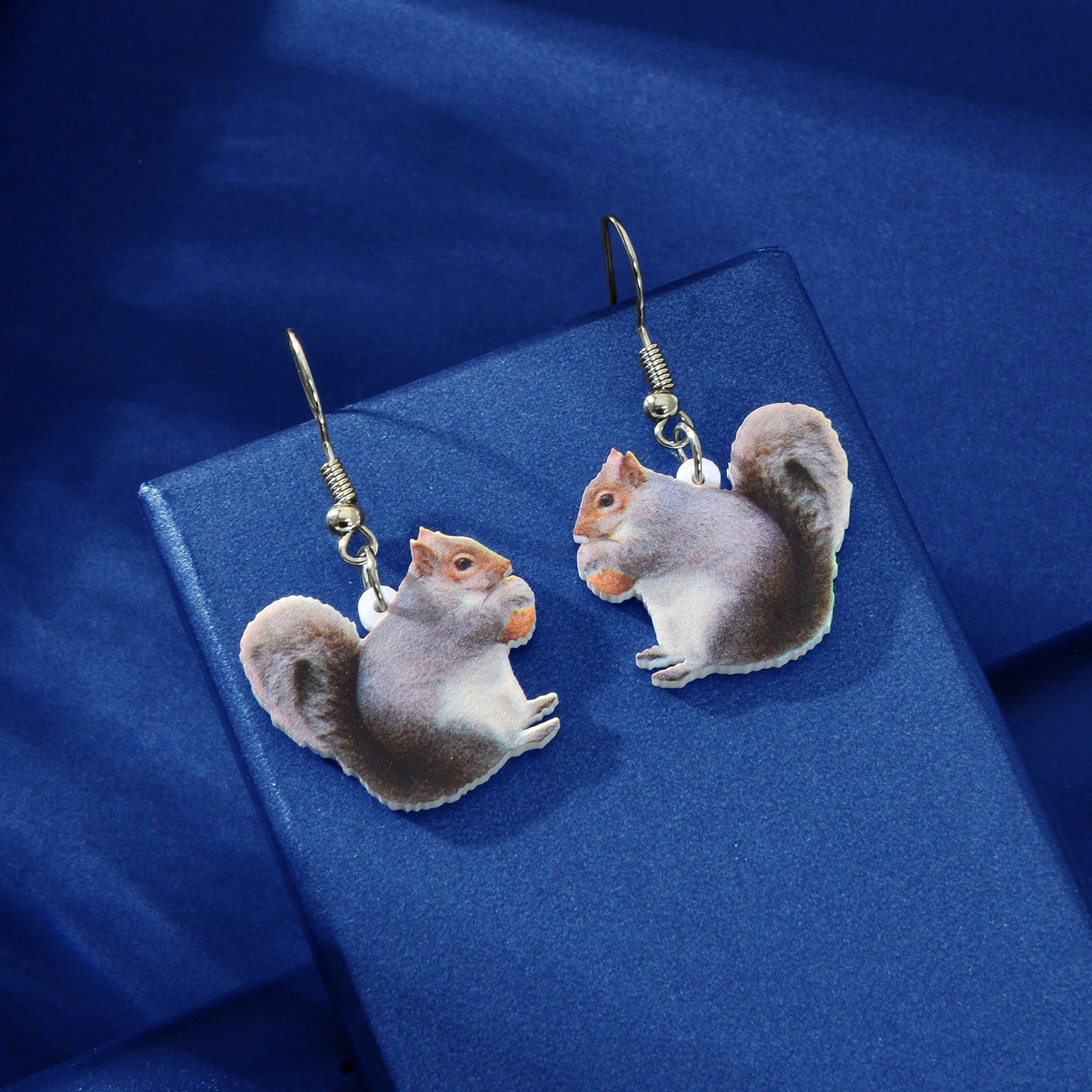 Cute Animal Drop Earrings Set 16 Pairs Acrylic Cartoon Squirrel Elephant Parrot Bunny Fun Fashion Jewelry