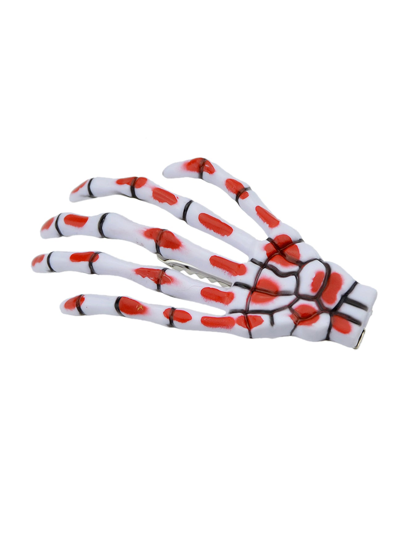 Gothic Halloween White Skeleton Hand Bone Hair Clips Hairpins Cosplay Accessory