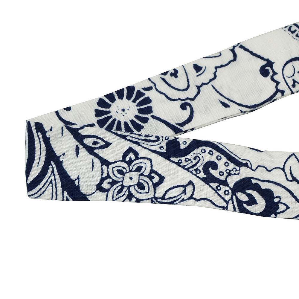Boho Chic Jewelry 90s Blue Geometric Pattern Cloth Short Choker Necklace Collar