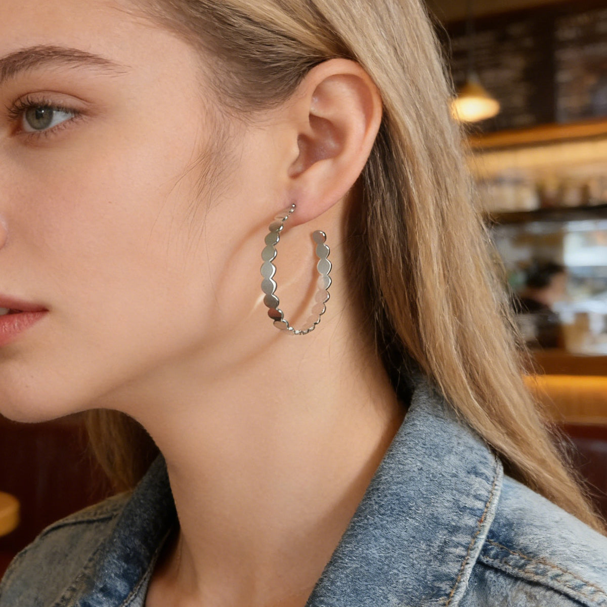 Punk Geometric Elegant Round Hoop Earrings Stunning Jewellery Circle Ear Stud