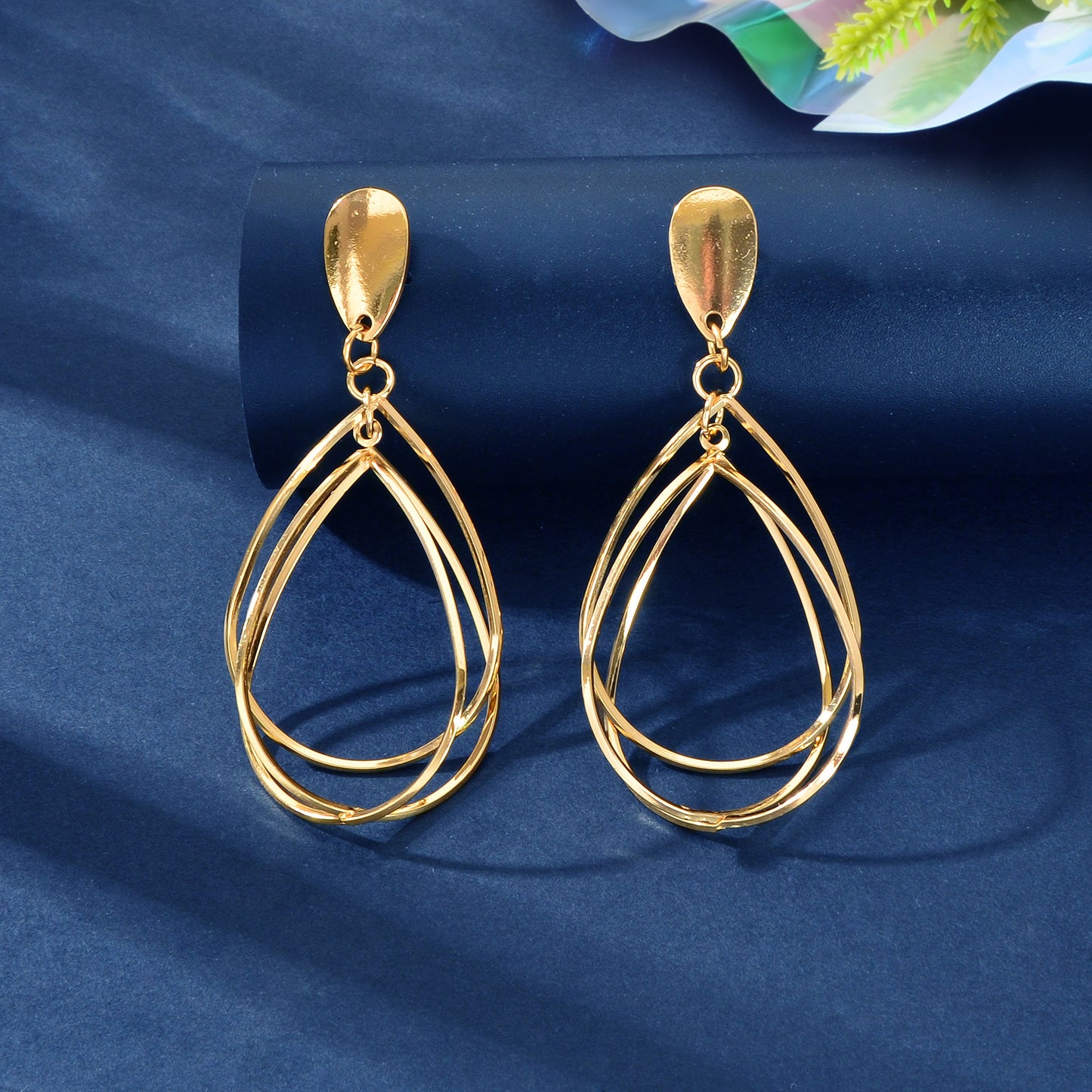 Simple Geometric Hollow Water Drop Dangle Earring Daily Office Hyperbole Jewelry