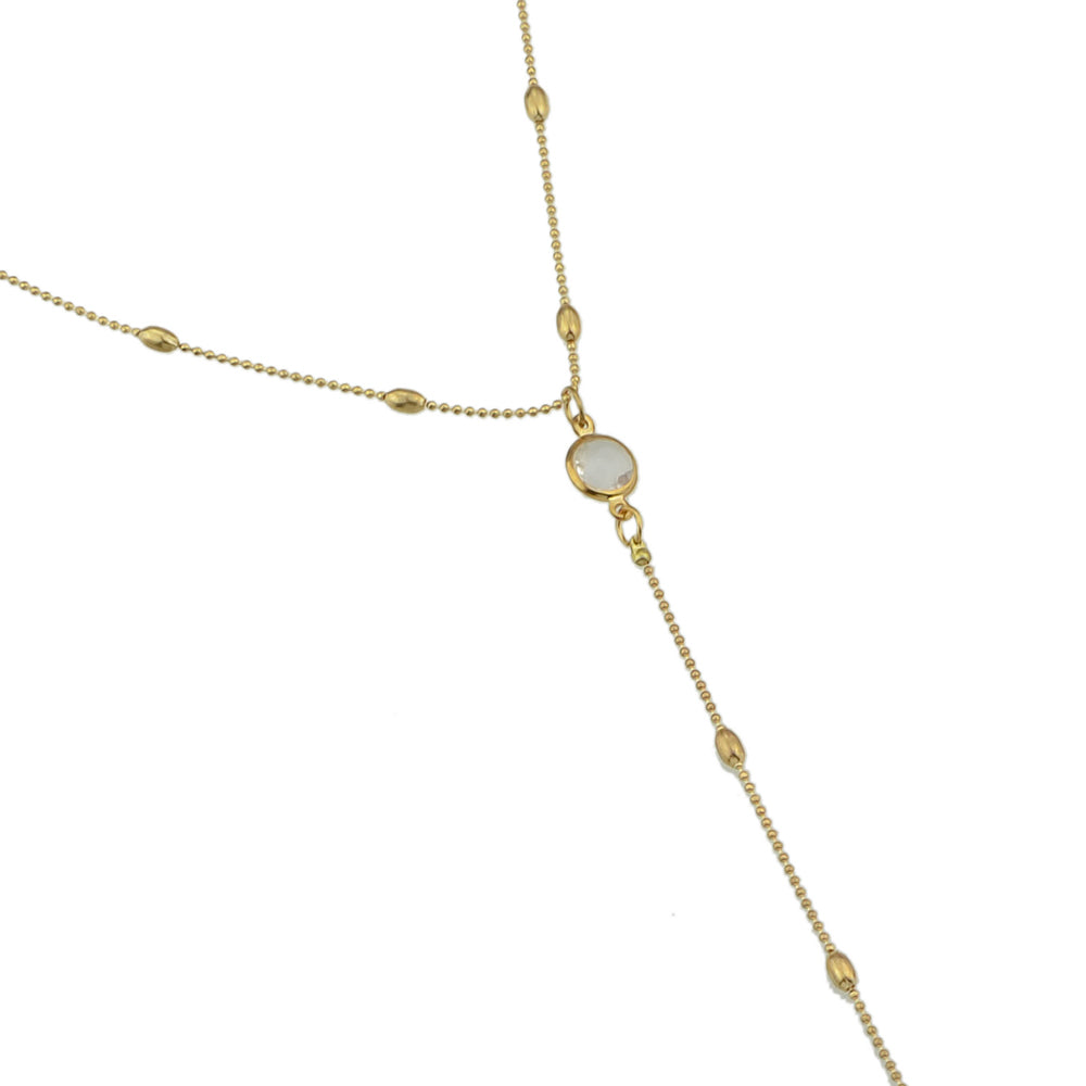 Sexy Gold Silver Beads Long Y shape Pendant Necklace Girls Teens Party Jewellery