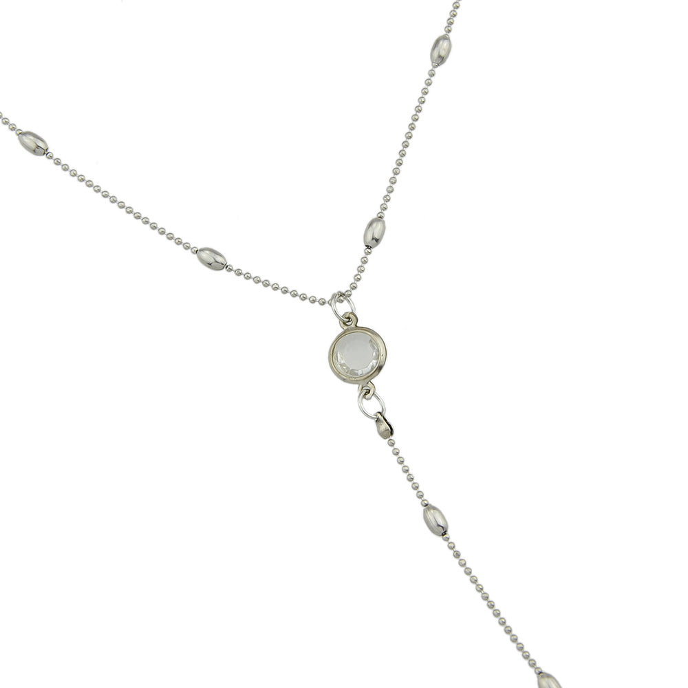 Sexy Gold Silver Beads Long Y shape Pendant Necklace Girls Teens Party Jewellery