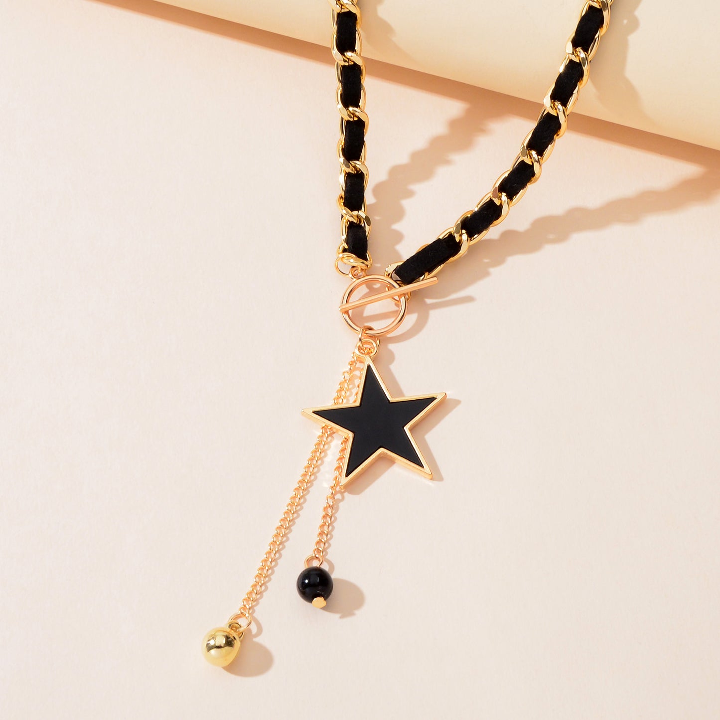 1pc Designer Stylish Butterfly Charm and Ball Pendant Tassel Braided Long Necklace Women Party Daily Jewelry