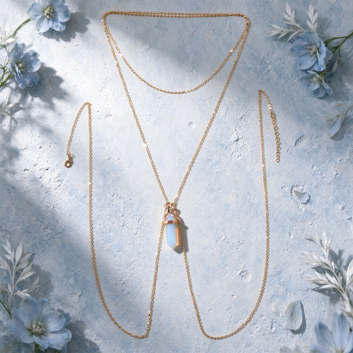 Boho Hexagona Geometric X Shaped Gold Bikini Body Chain Beach Vacation Jewellery