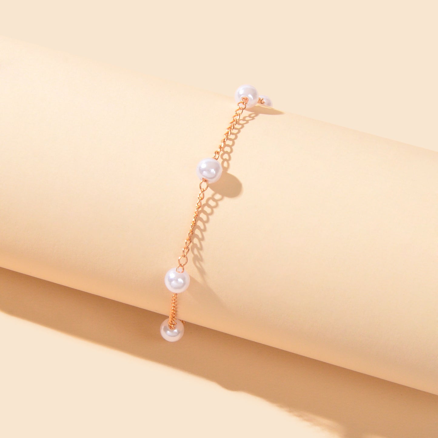 Boho Gold Chain Pearl Beads Dainty Anklet Bracelet Summer Beach Foot Jewellery