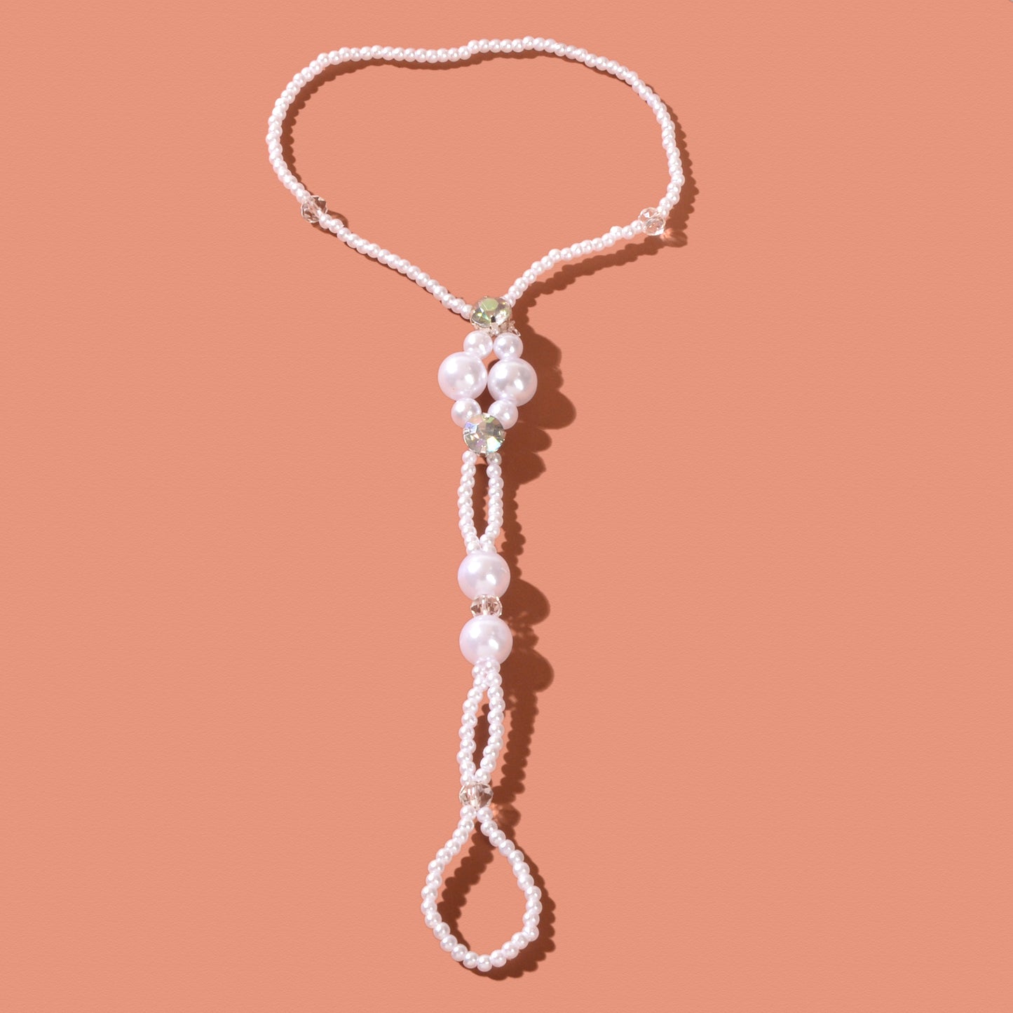 Barefoot Anklet Handmade Pearl Braided Boho Finger Ring Sandals Bridal Jewellery