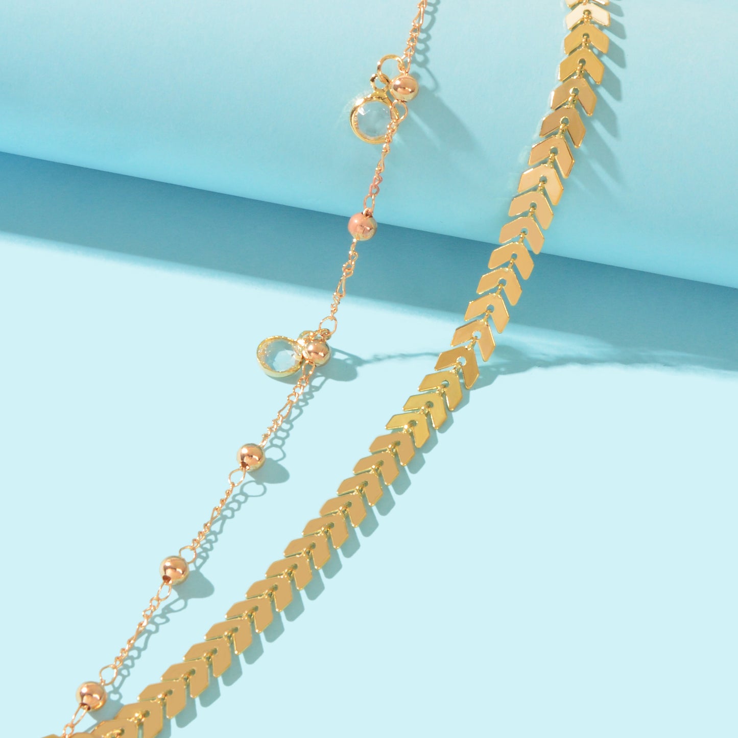 Beach Accessories Foot Jewelry Bead Decor Double layer Chain Fashion Anklet for Women