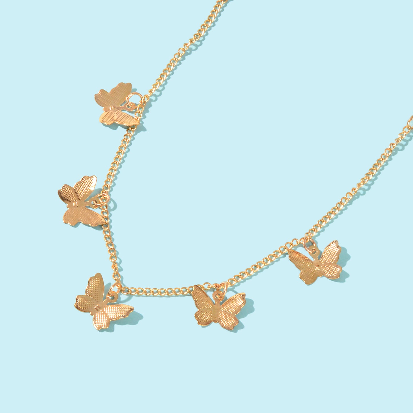 Gold Colour Butterfly Charm Anklet Women Holiday Beach Boho Foot Chain Jewellery