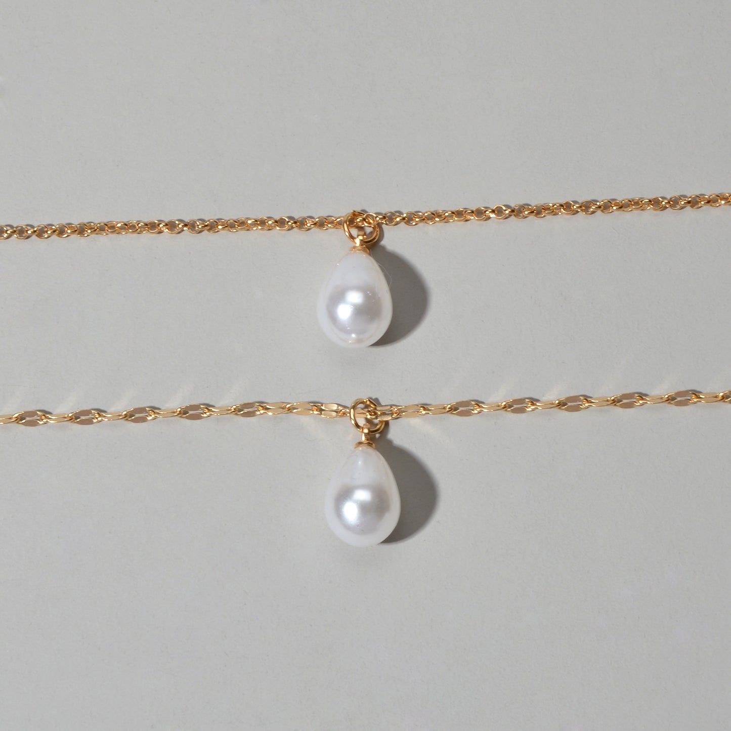 Fashion Double-layer Gold Chain Imitation Pearl Pendant Necklace Gift Jewelry
