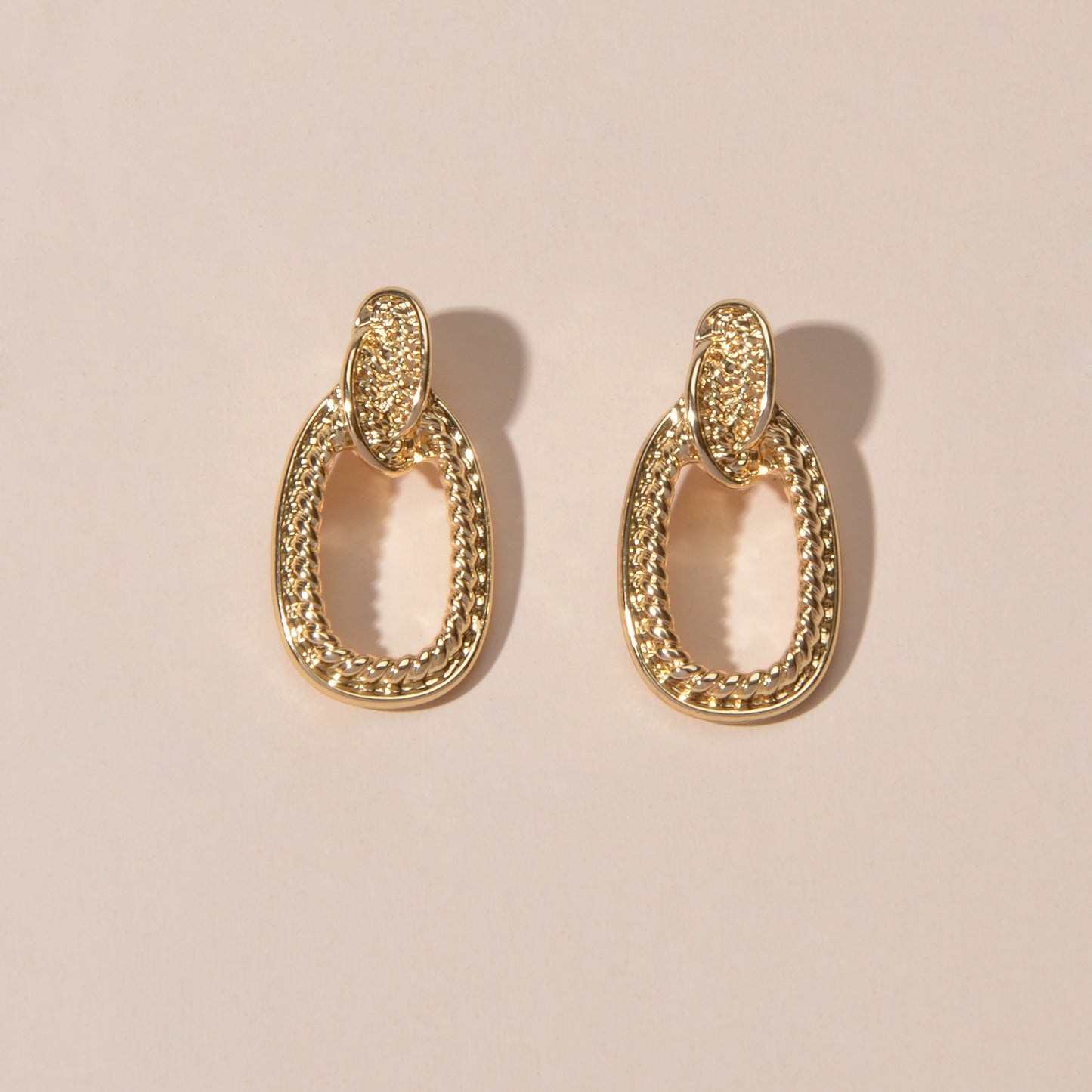 Designer Stylish Gold Circle Geometric Exaggerated Statement Stud Earrings Gift