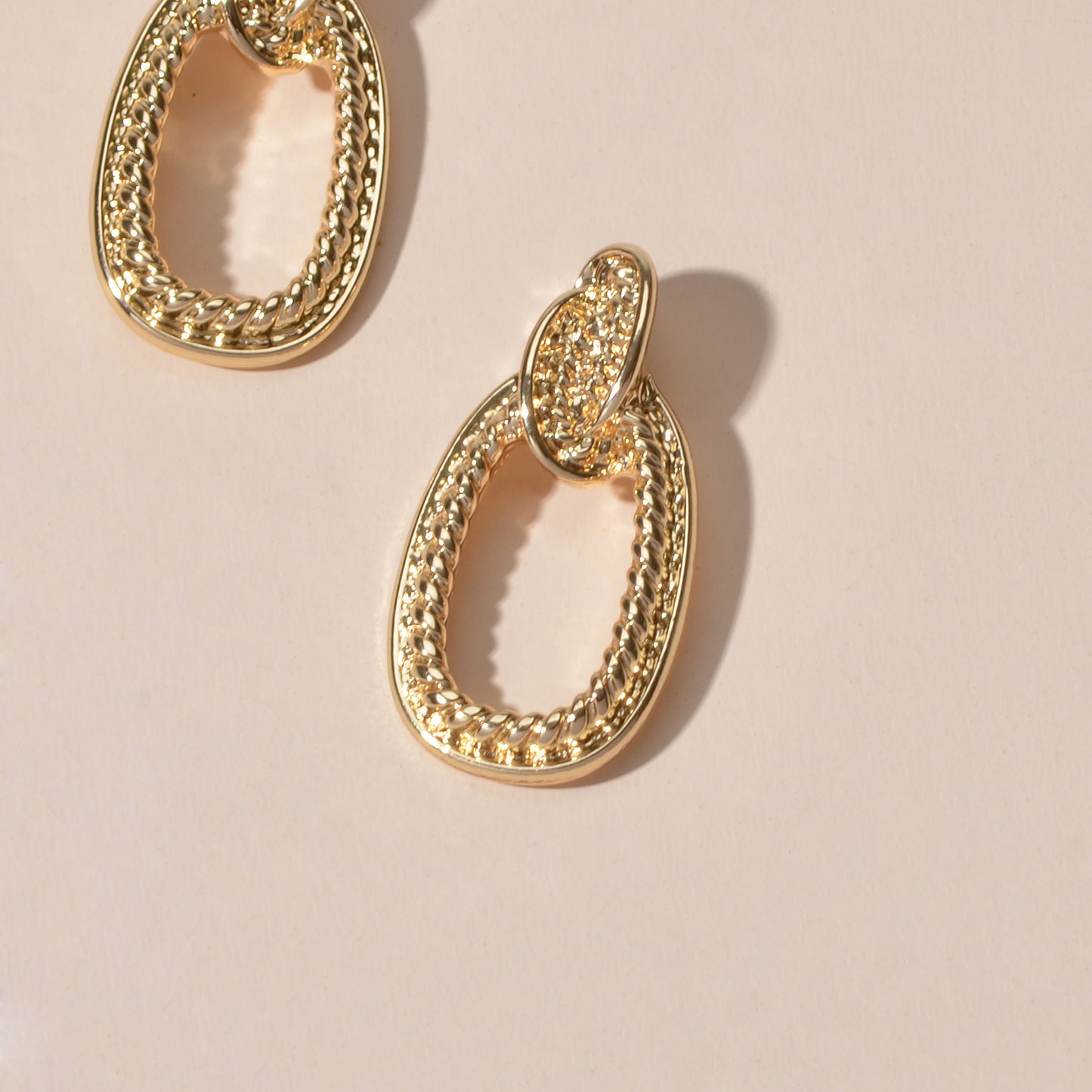 Designer Stylish Gold Circle Geometric Exaggerated Statement Stud Earrings Gift