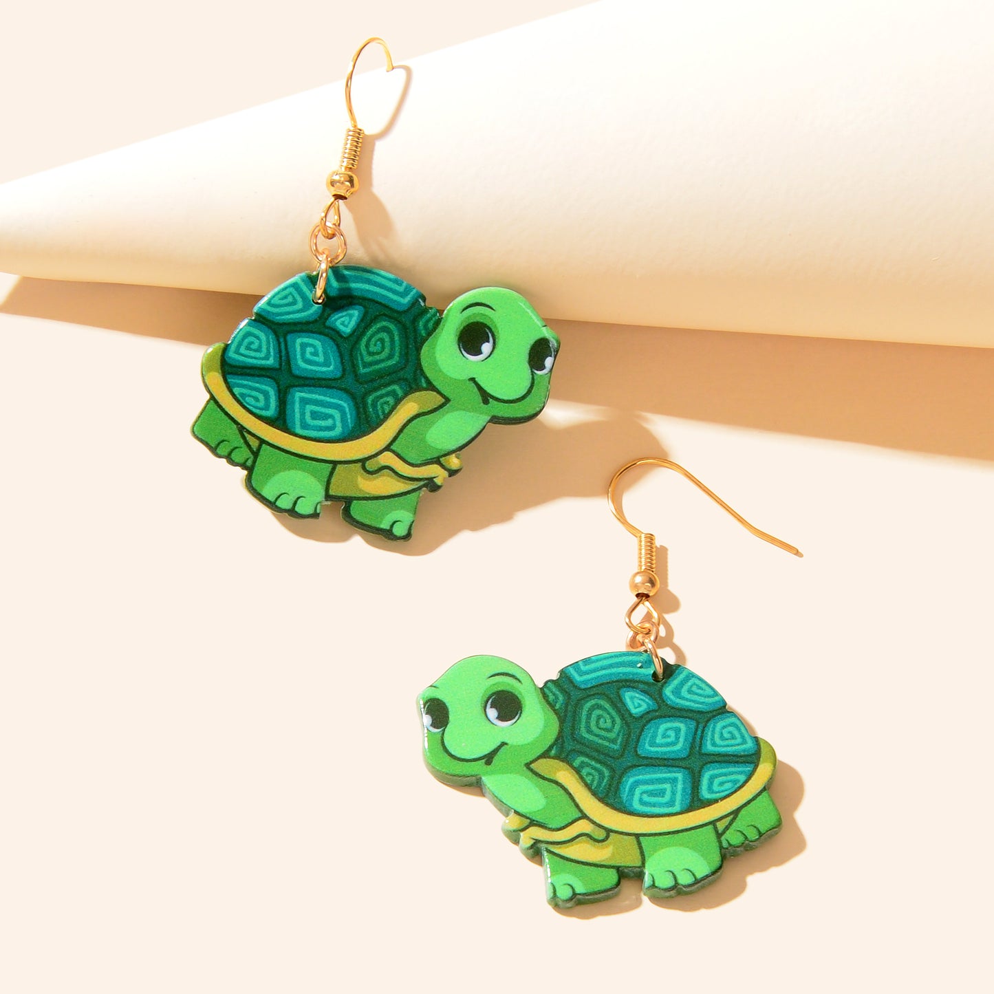 Lovely Acrylic Turtle Animal Dangle Earrings Women Holiday Party Daily Jewelry