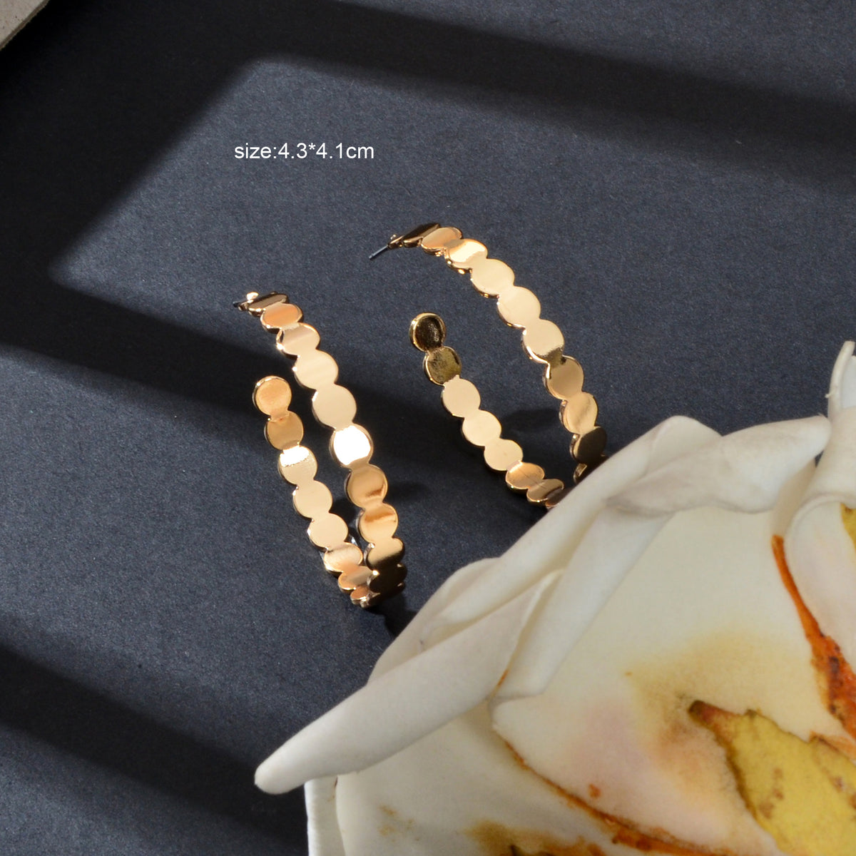 Punk Geometric Elegant Round Hoop Earrings Stunning Jewellery Circle Ear Stud