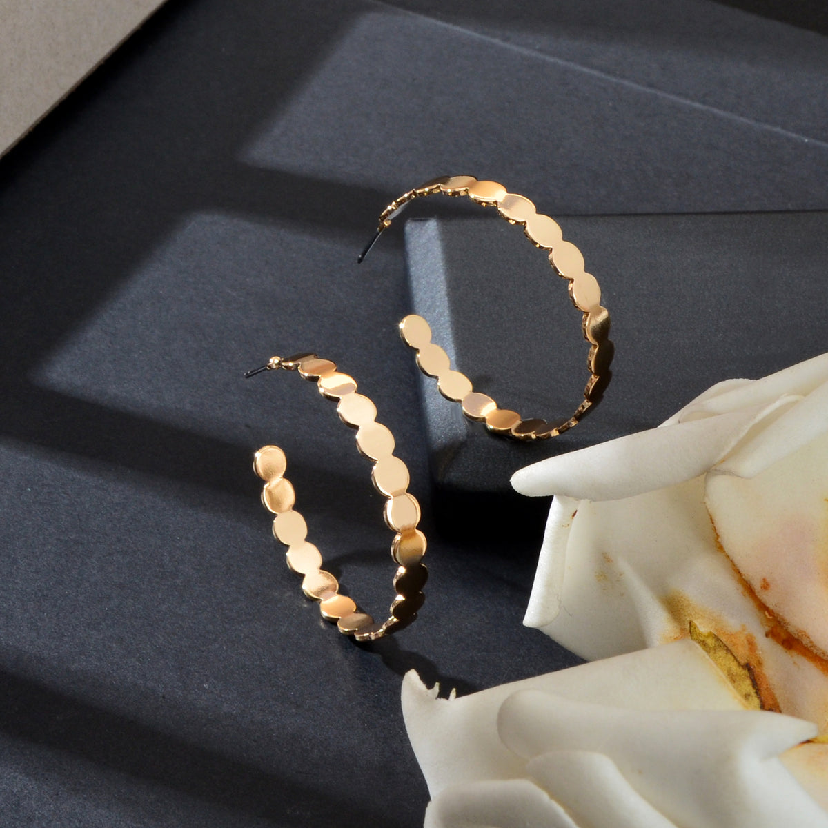 Punk Geometric Elegant Round Hoop Earrings Stunning Jewellery Circle Ear Stud