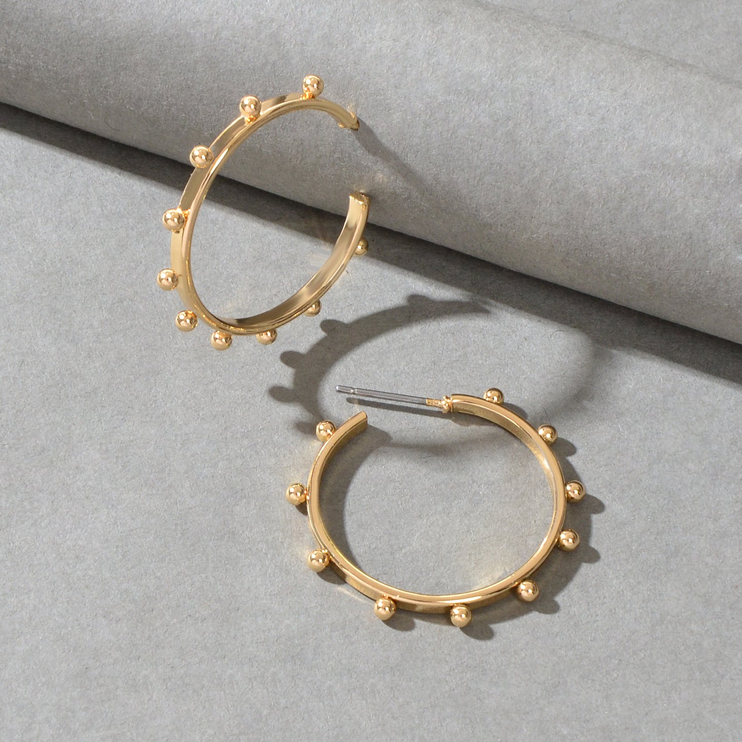 Statement Gold Silver Round Circle Huggie Hoop Earrings Women Party Accessories