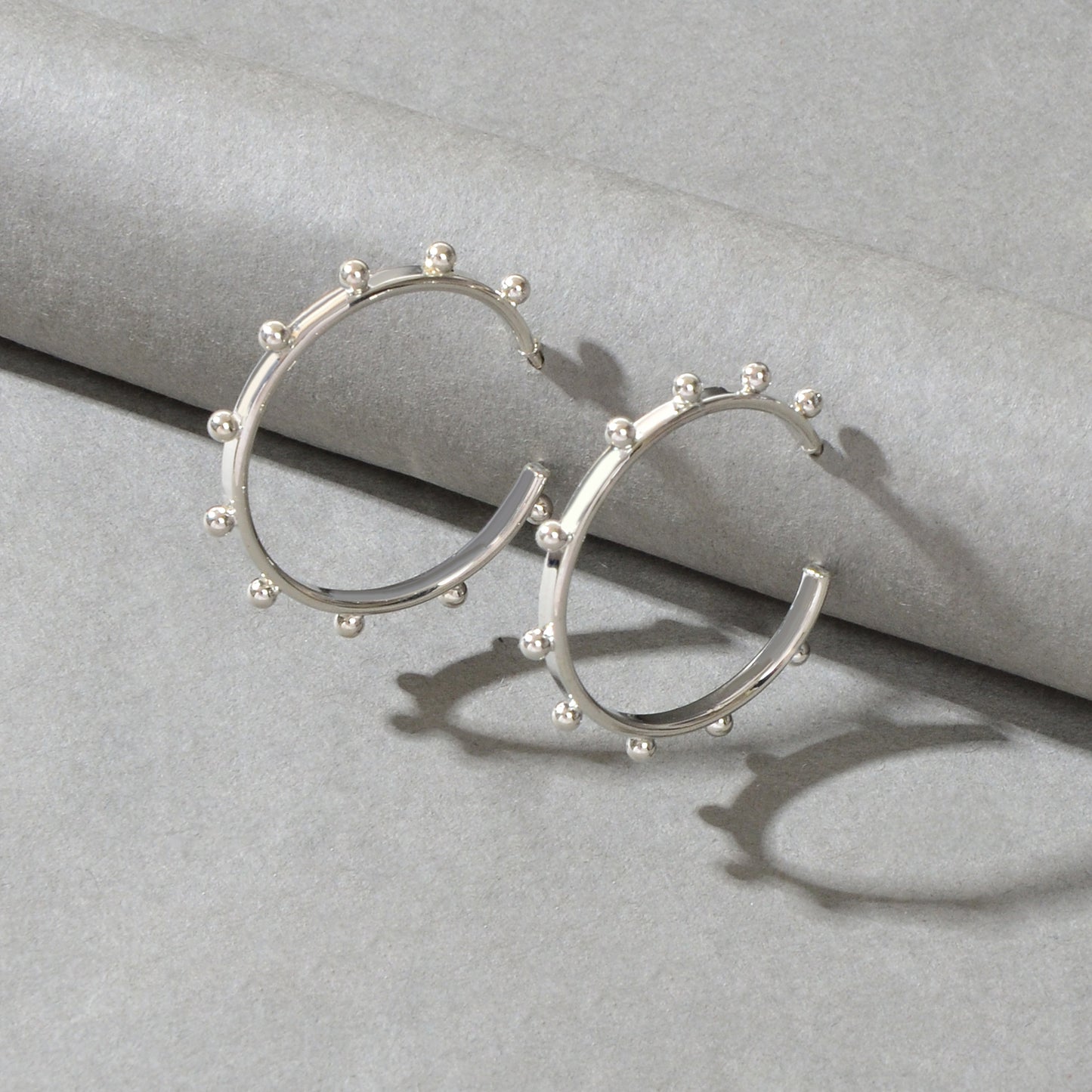 Statement Gold Silver Round Circle Huggie Hoop Earrings Women Party Accessories