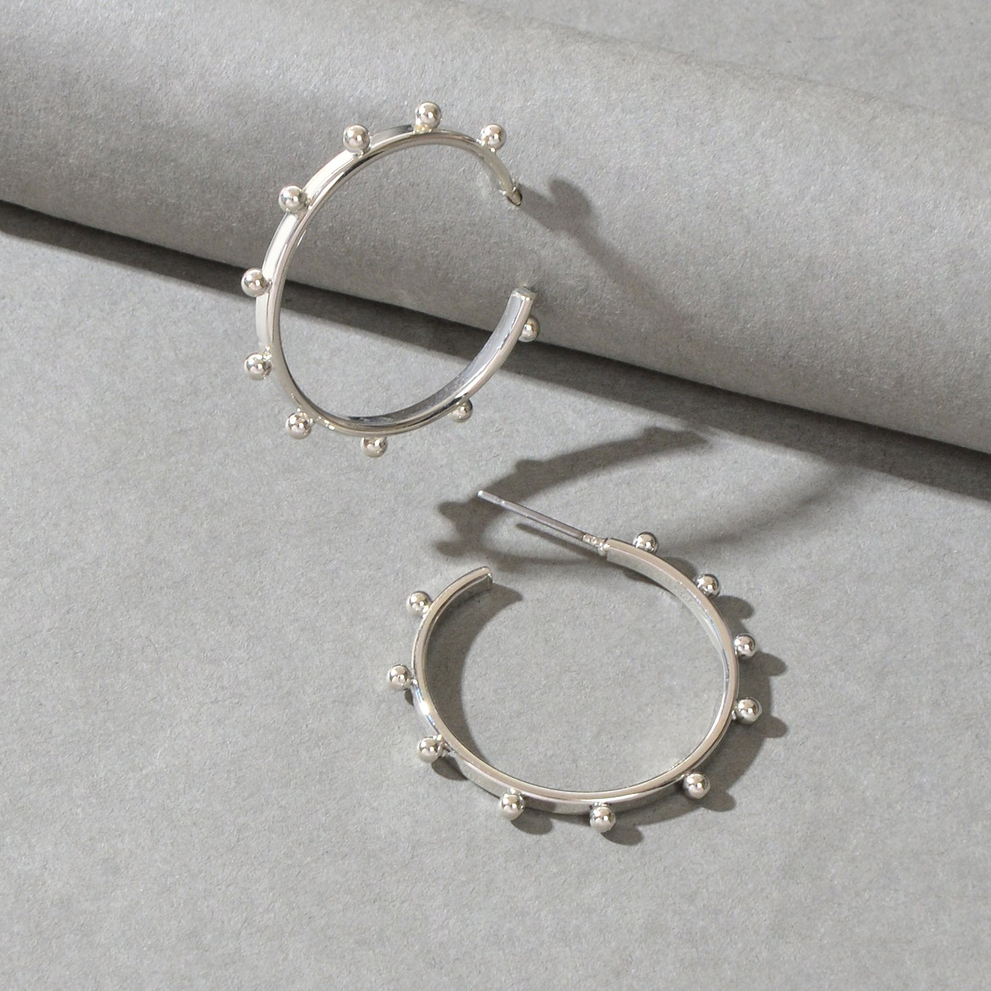 Statement Gold Silver Round Circle Huggie Hoop Earrings Women Party Accessories