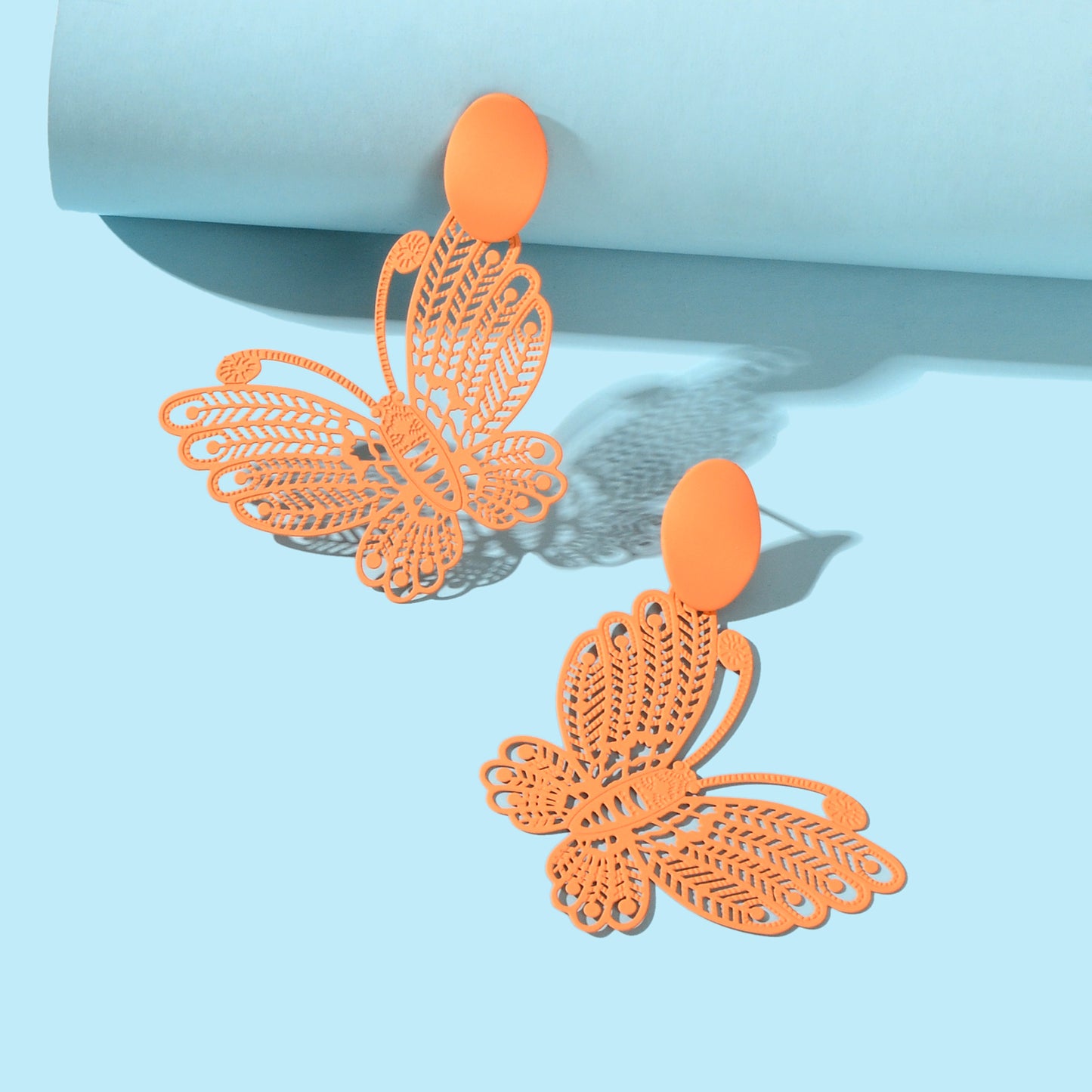 Hollow Butterfly Stud Earrings Insect Charm Jewellery For Women Girls Pary Gift
