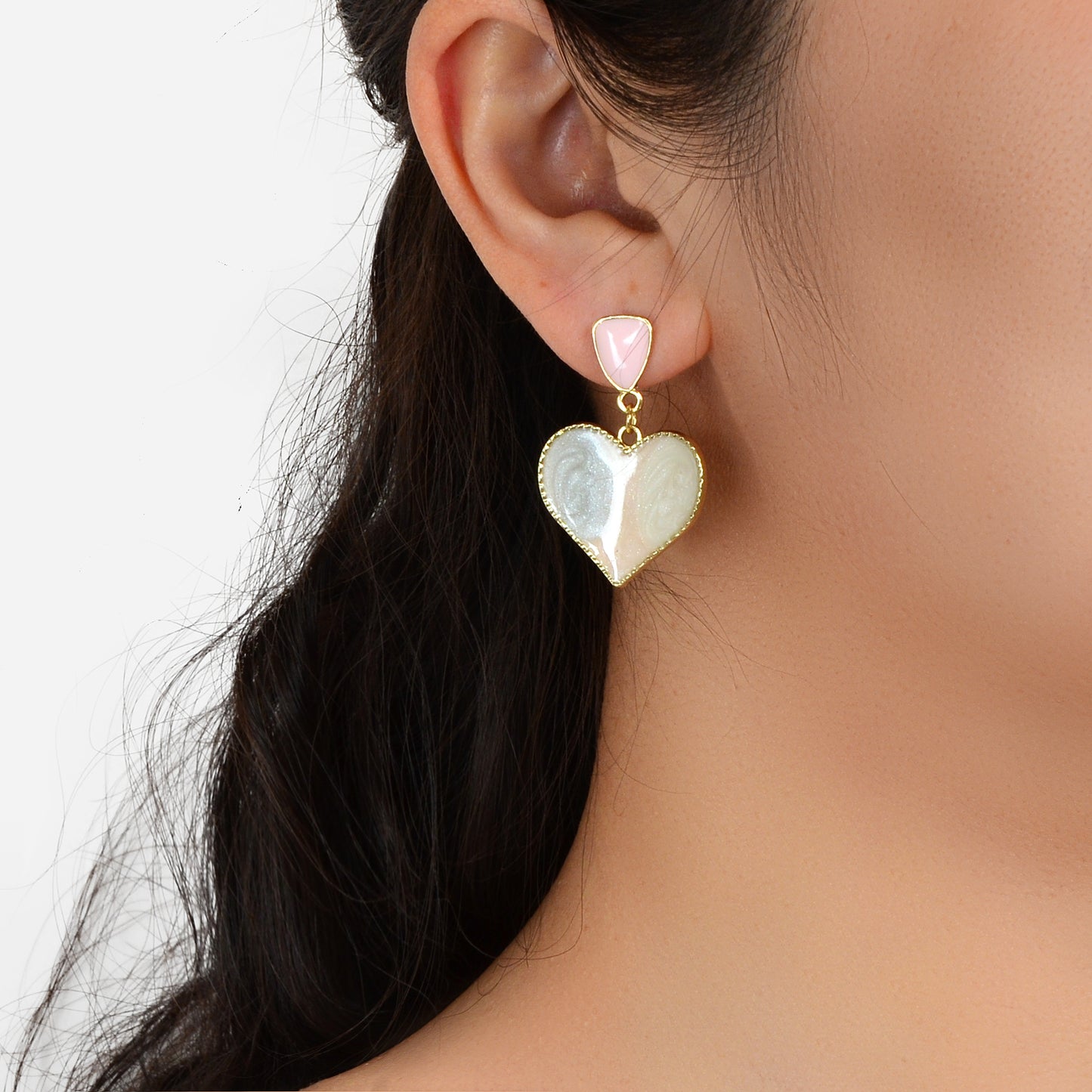 Y2k Style Accessories Candy Colour Love Heart Dangle Nice Collection Earrings