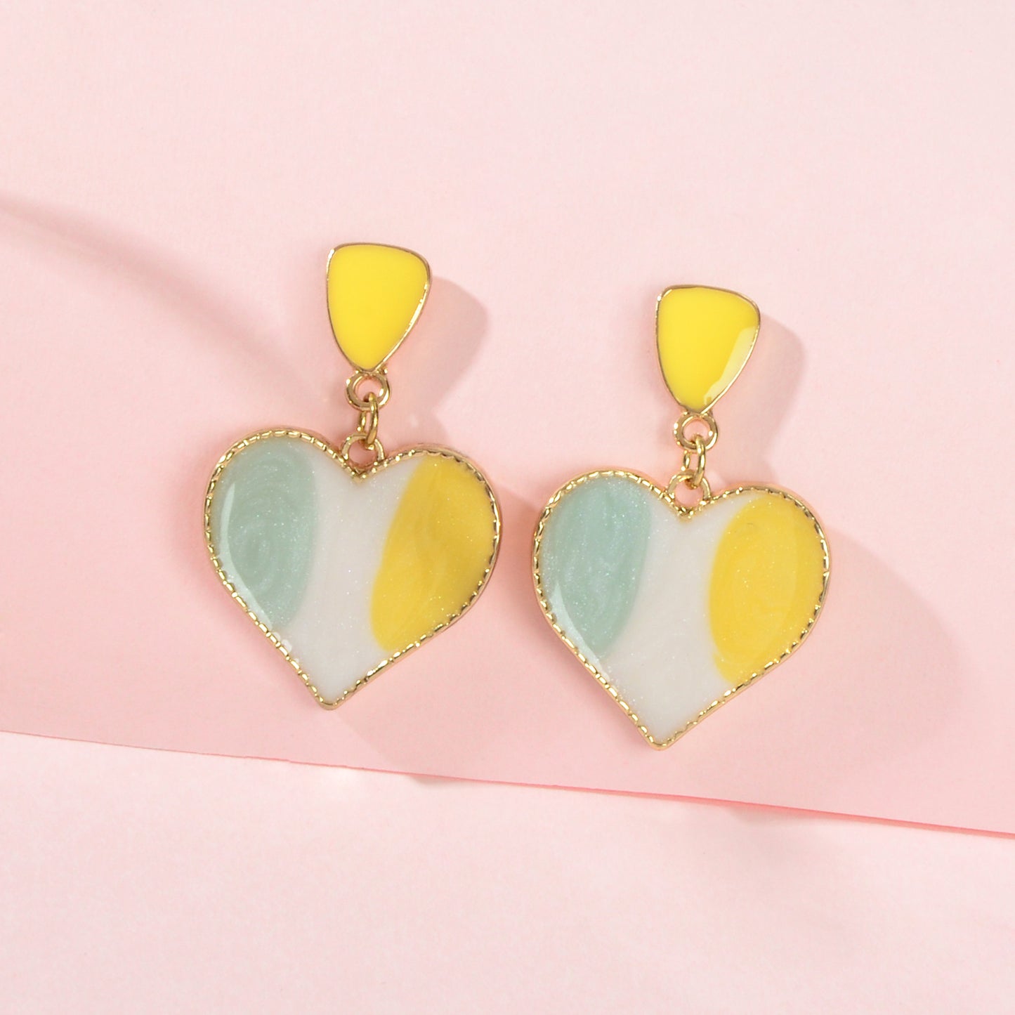 Y2k Style Accessories Candy Colour Love Heart Dangle Nice Collection Earrings