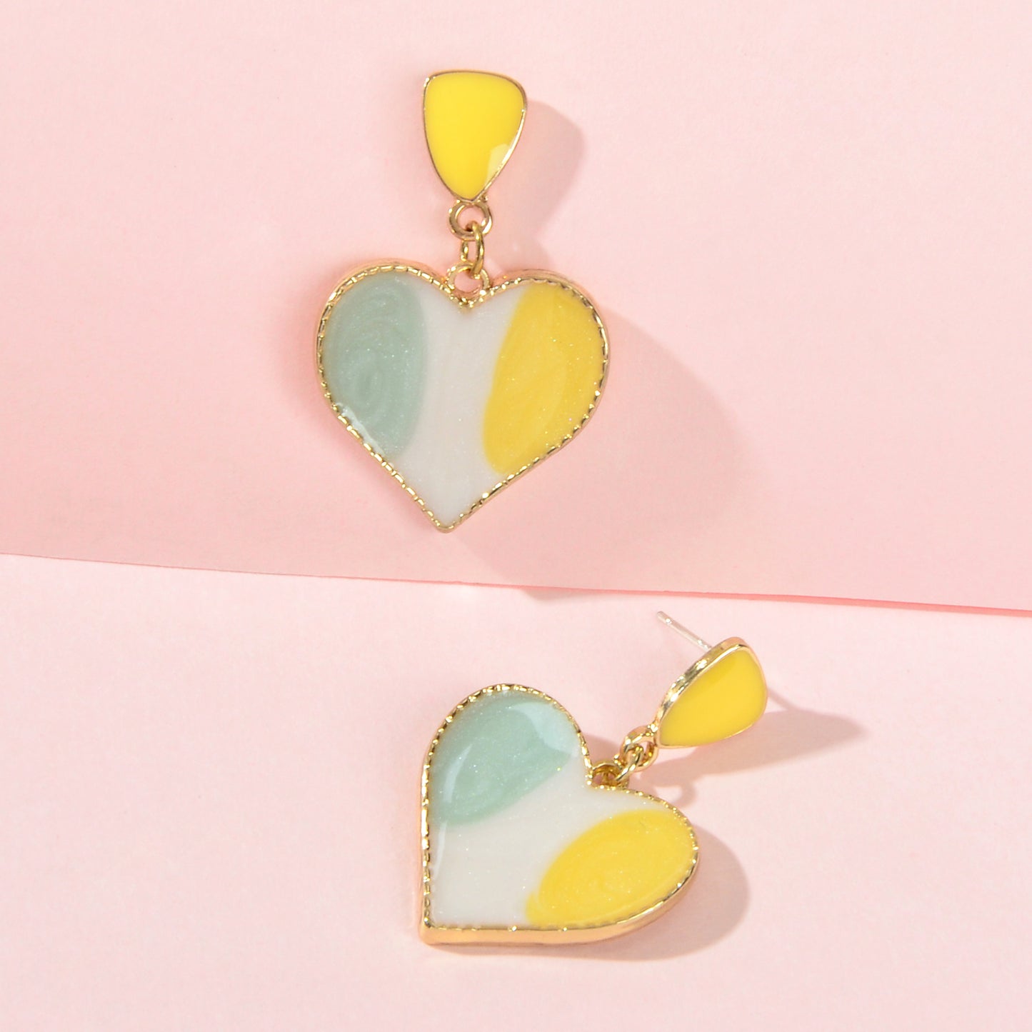 Y2k Style Accessories Candy Colour Love Heart Dangle Nice Collection Earrings