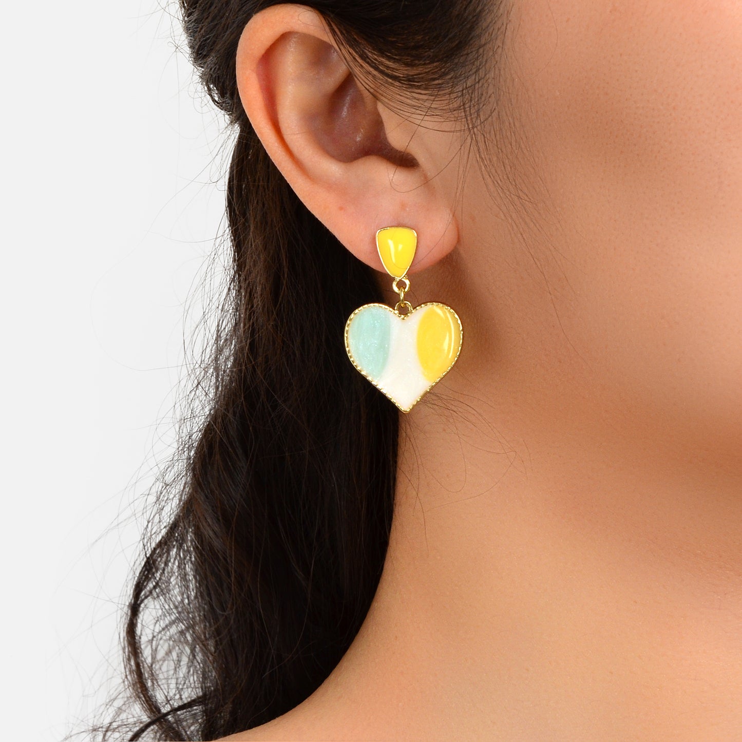 Y2k Style Accessories Candy Colour Love Heart Dangle Nice Collection Earrings