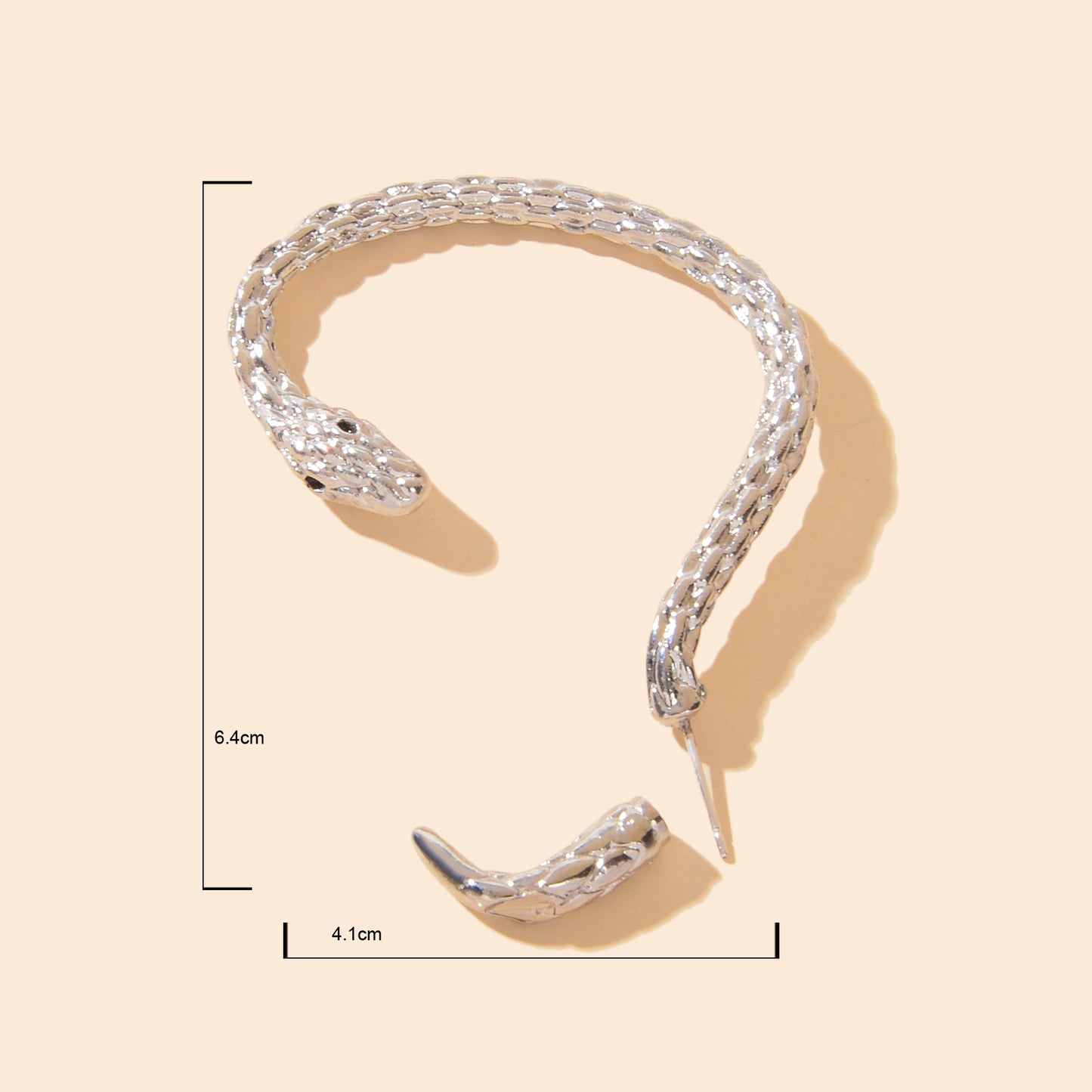 1 pc Punk Snake Piercing Cartilage Wrap Ear Jewellery Crawler Earring Stud Gift