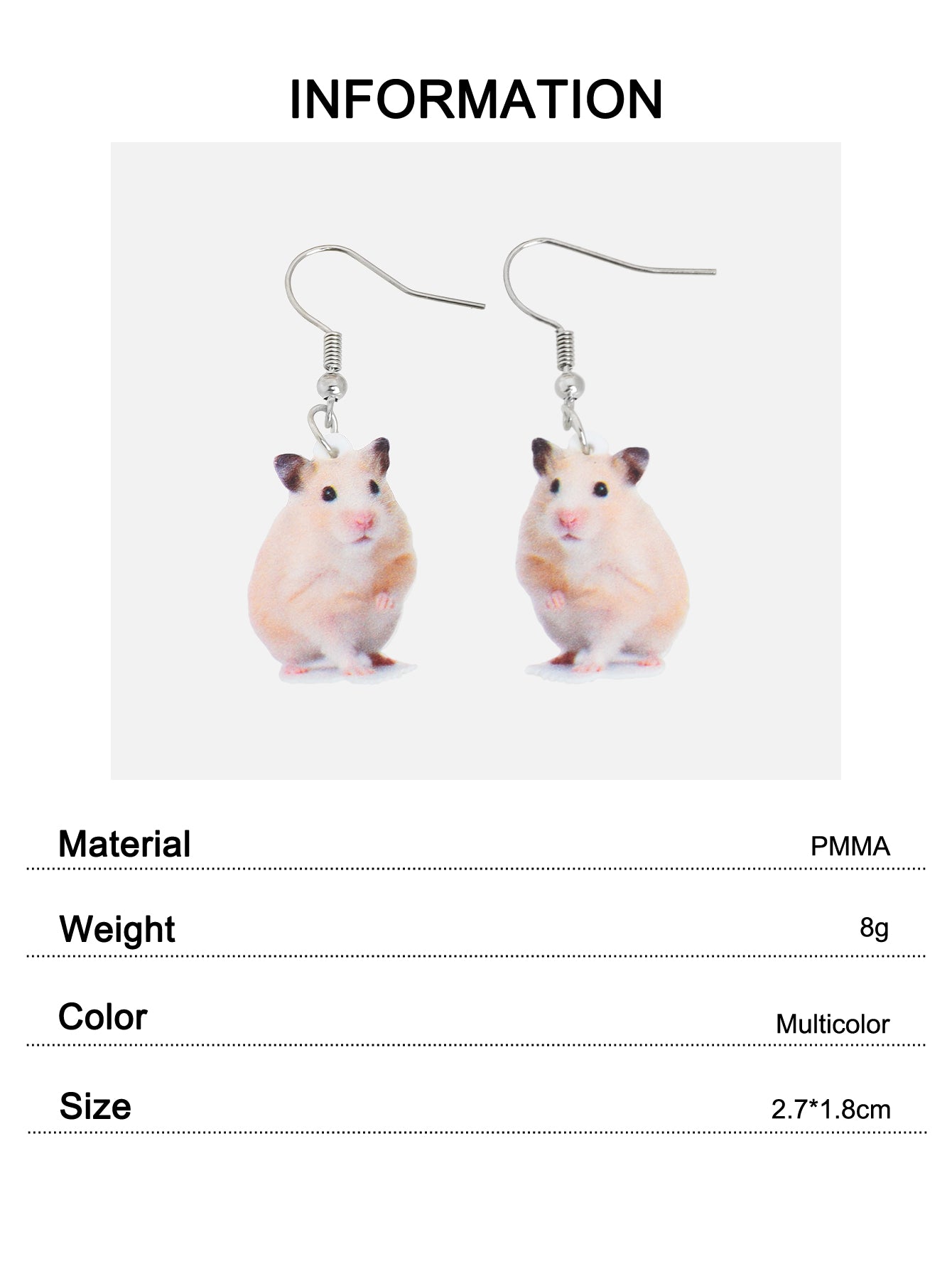 Cute Animal Drop Earrings Set 16 Pairs Acrylic Cartoon Squirrel Elephant Parrot Bunny Fun Fashion Jewelry