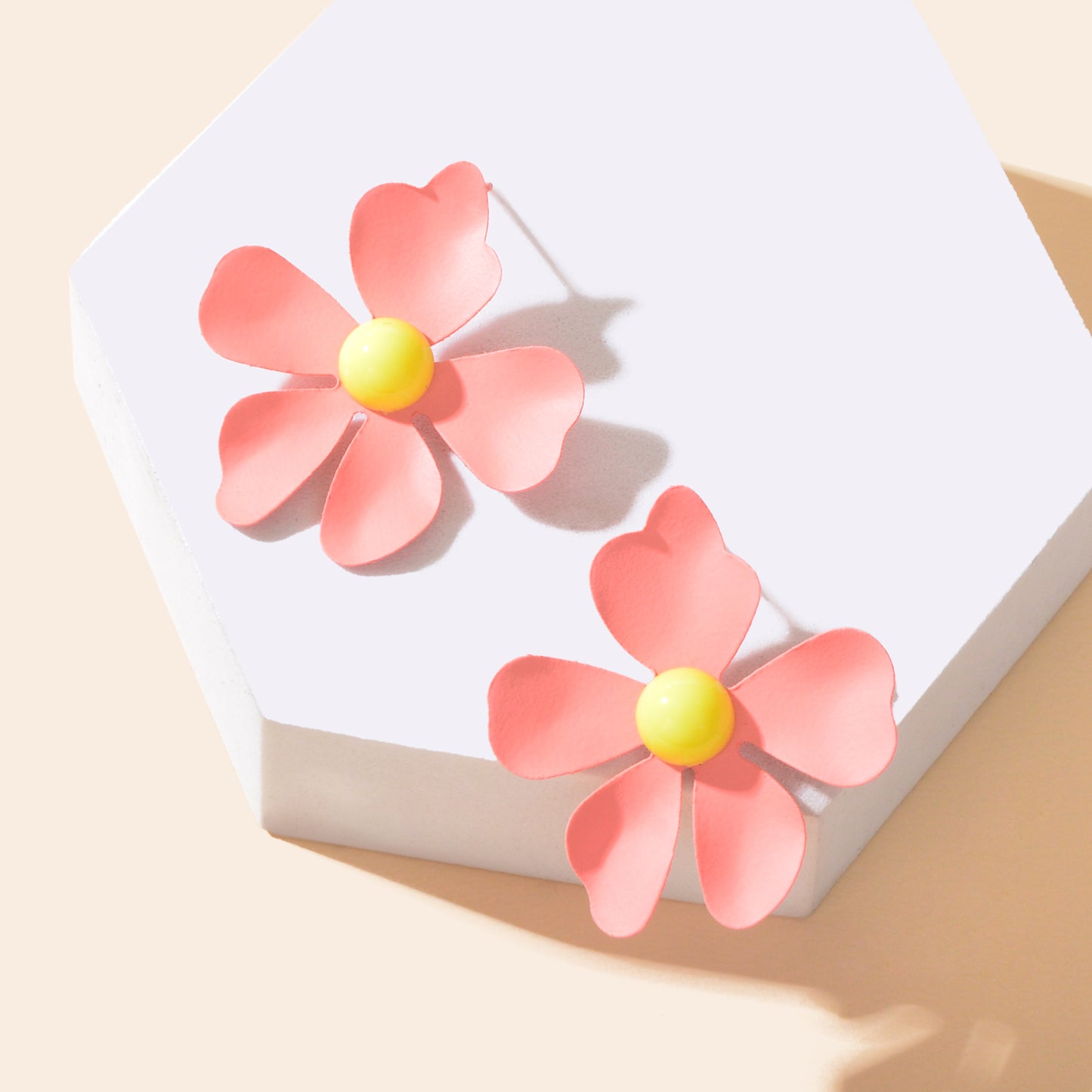 Romantic Blue Pink Flower Stud Earrings for Women Party Daily Holiday Jewelry
