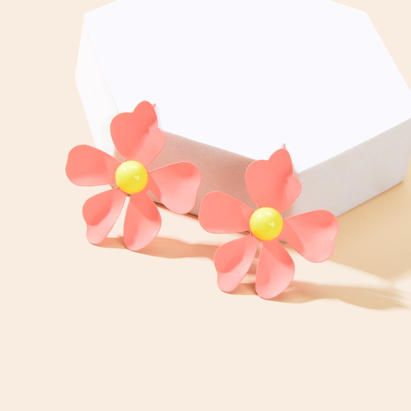 Romantic Blue Pink Flower Stud Earrings for Women Party Daily Holiday Jewelry