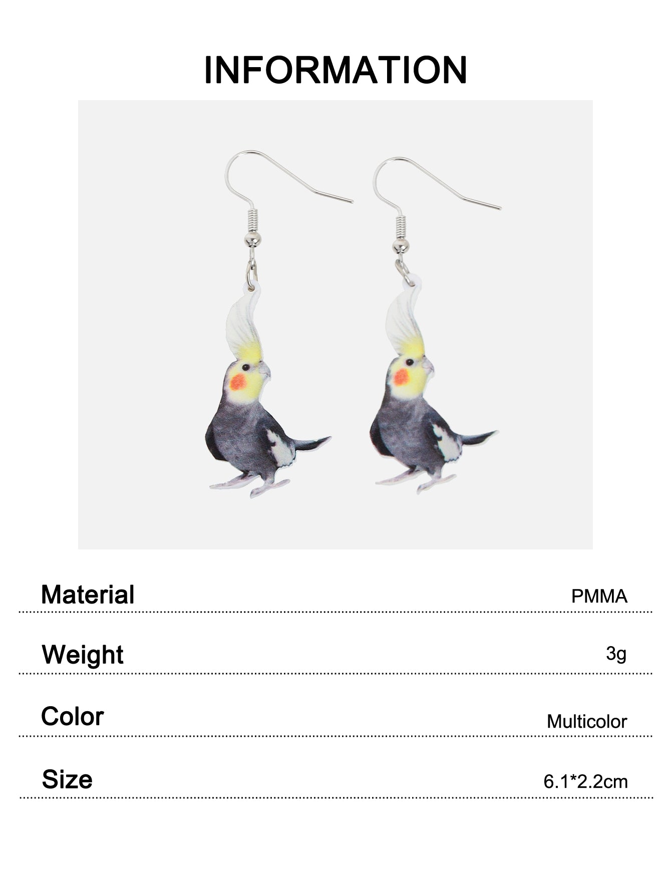 Cute Animal Drop Earrings Set 16 Pairs Acrylic Cartoon Squirrel Elephant Parrot Bunny Fun Fashion Jewelry
