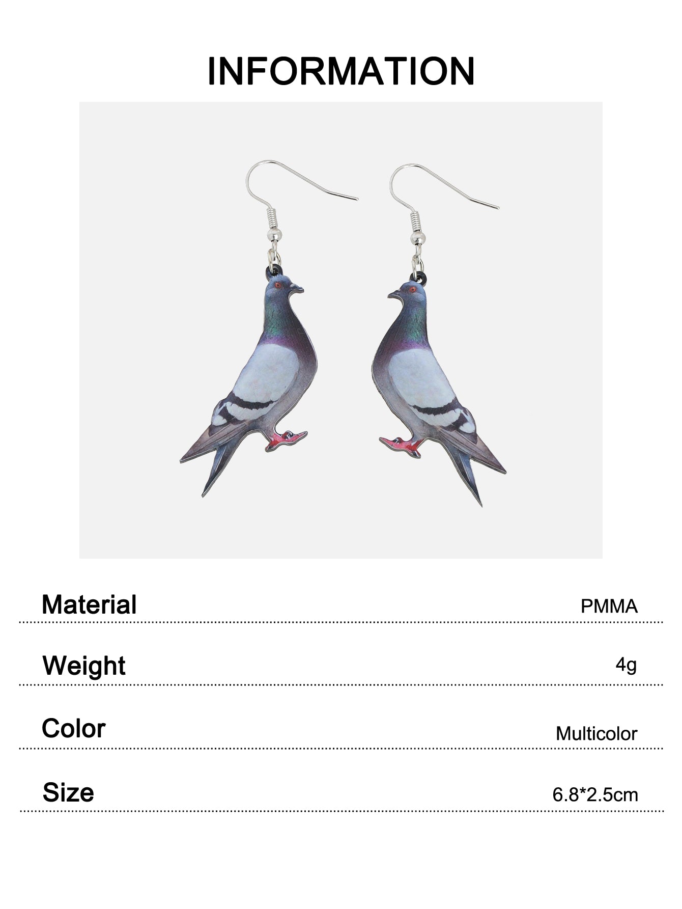 Cute Animal Drop Earrings Set 16 Pairs Acrylic Cartoon Squirrel Elephant Parrot Bunny Fun Fashion Jewelry