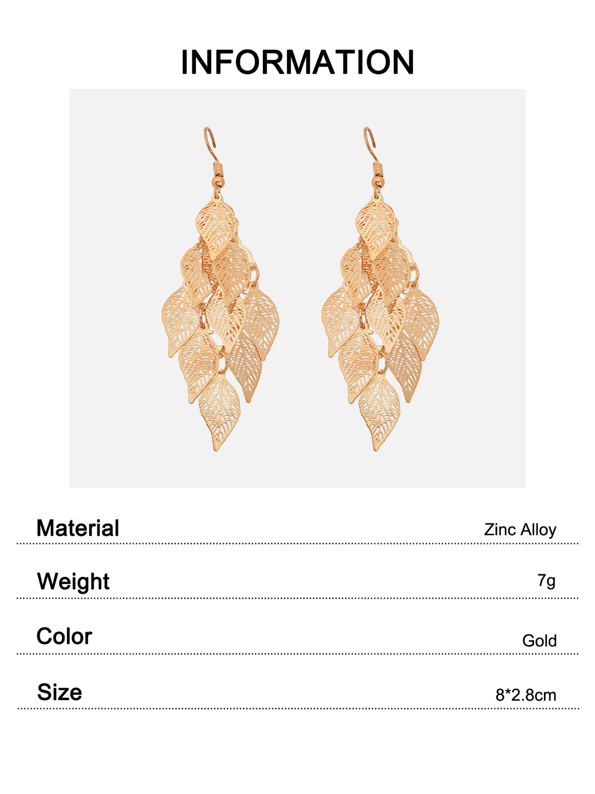 AU Local Bohemian Colorful Hollow Layered Leaf Stacks Hook Drop Dangle Earrings