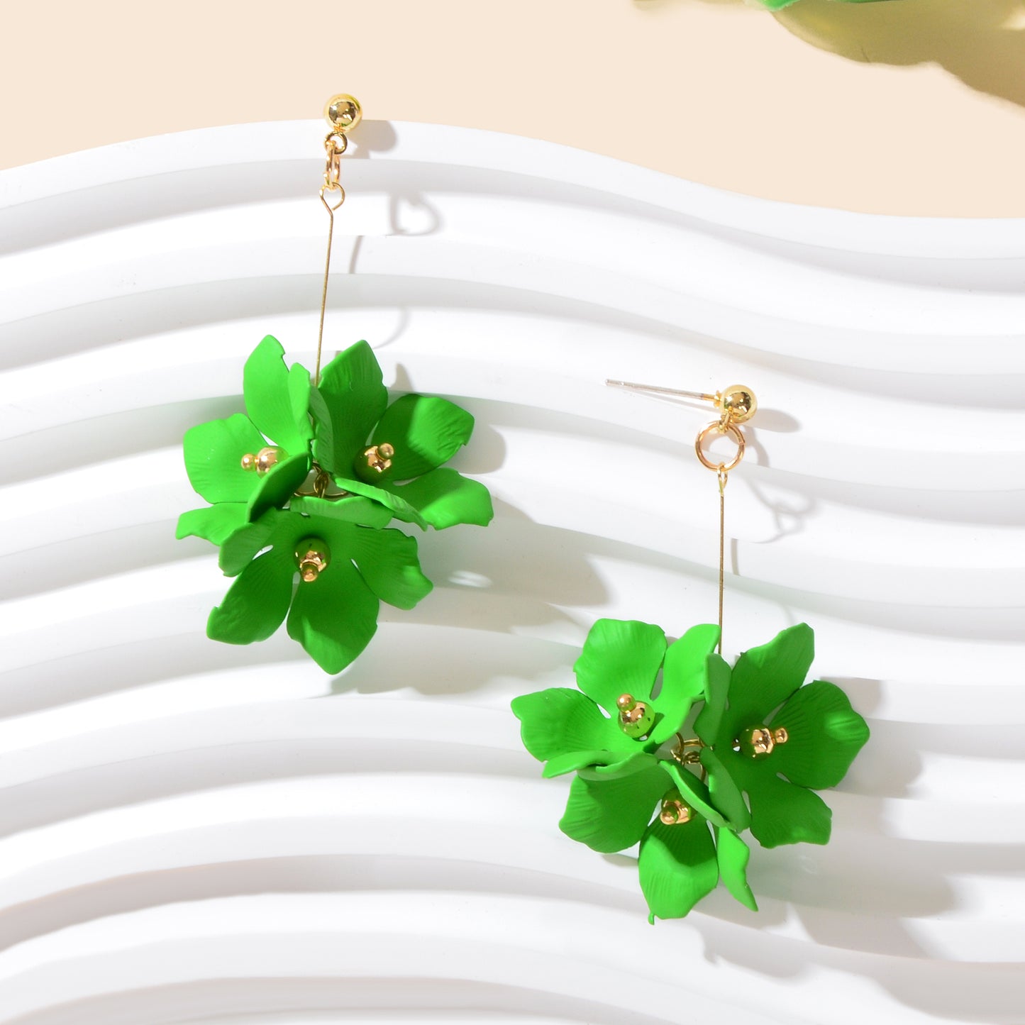 Floral Earrings Women Petal Flower Dangling Drop Stud Vogue Handmade Jewellery