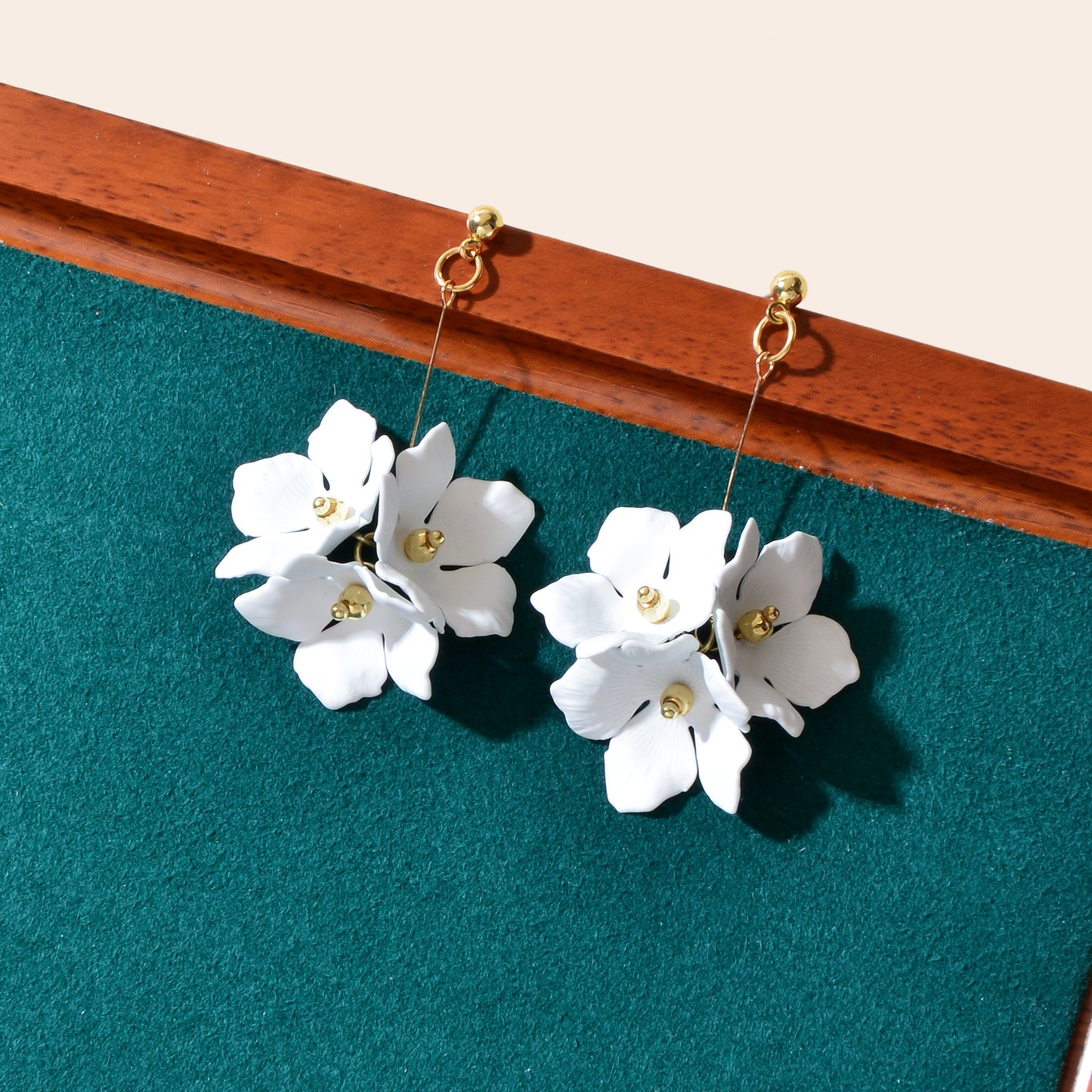 Floral Earrings Women Petal Flower Dangling Drop Stud Vogue Handmade Jewellery