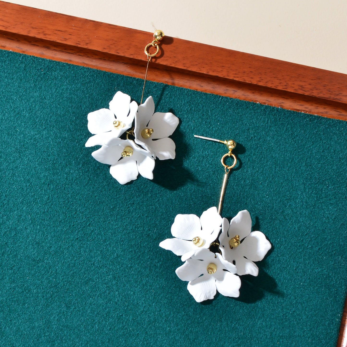 Floral Earrings Women Petal Flower Dangling Drop Stud Vogue Handmade Jewellery