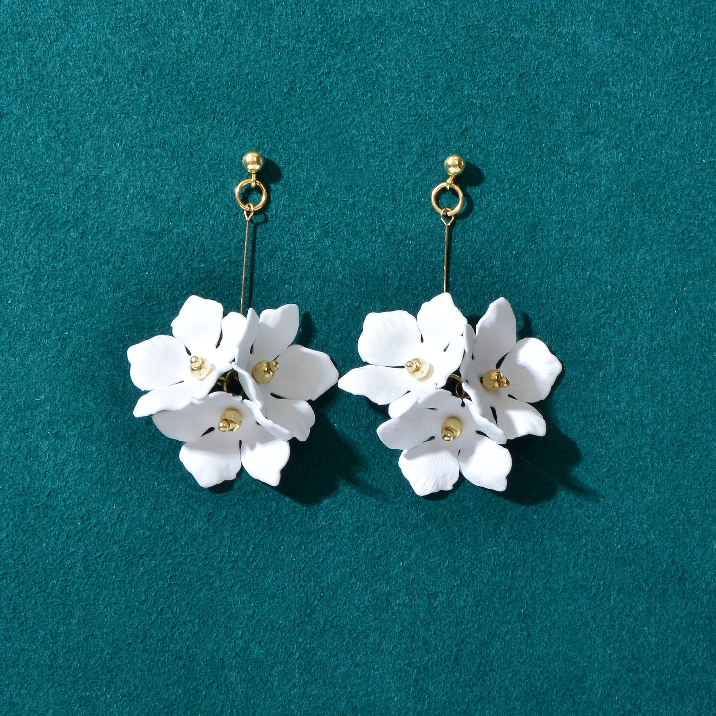 Floral Earrings Women Petal Flower Dangling Drop Stud Vogue Handmade Jewellery