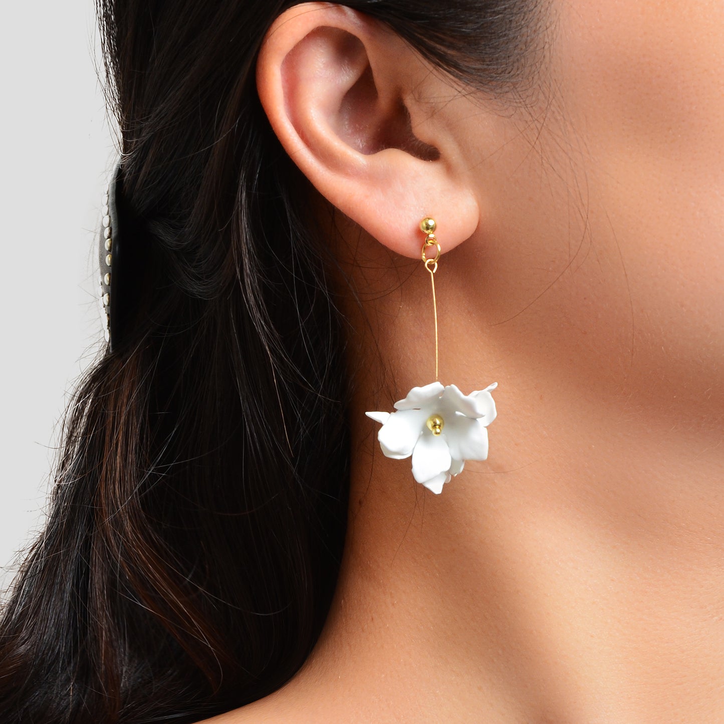 Floral Earrings Women Petal Flower Dangling Drop Stud Vogue Handmade Jewellery