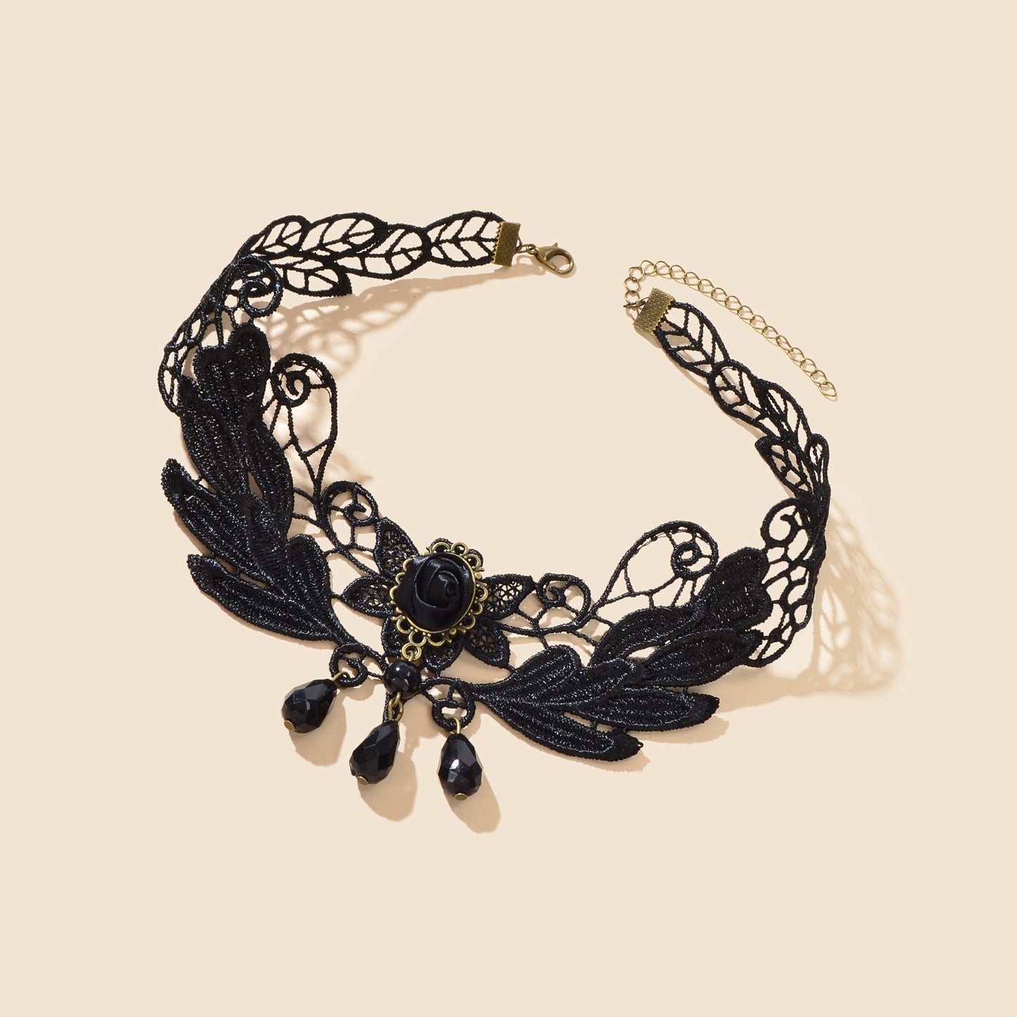 Gothic Black Hollow Tattoo Lace Choker Leaf Flower Collar Necklace Party Cosplay Jewelry