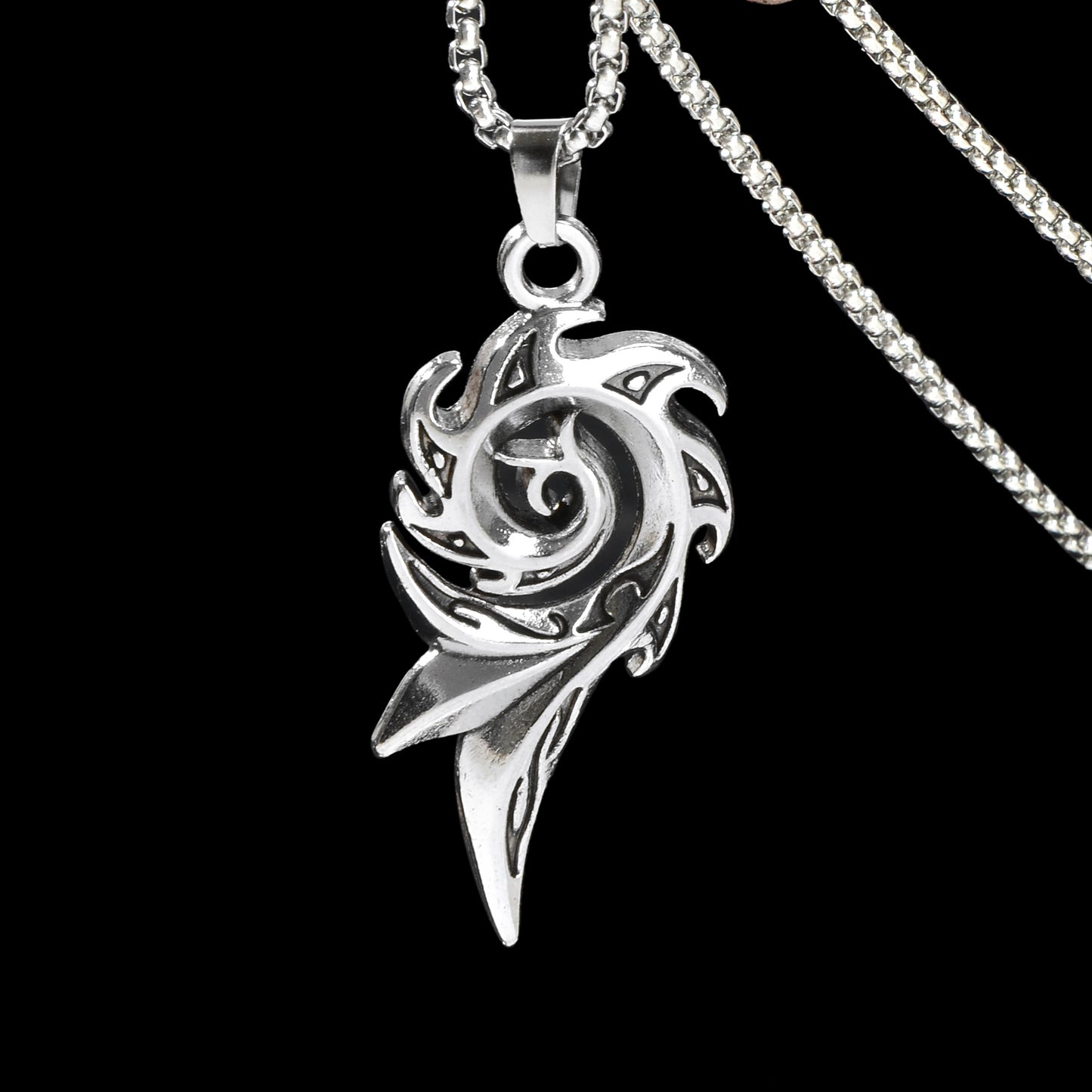 1pc Punk Rock Style Stainless Steel Long Chain Geometric Pendant Necklace Men Party Daily Jewelry