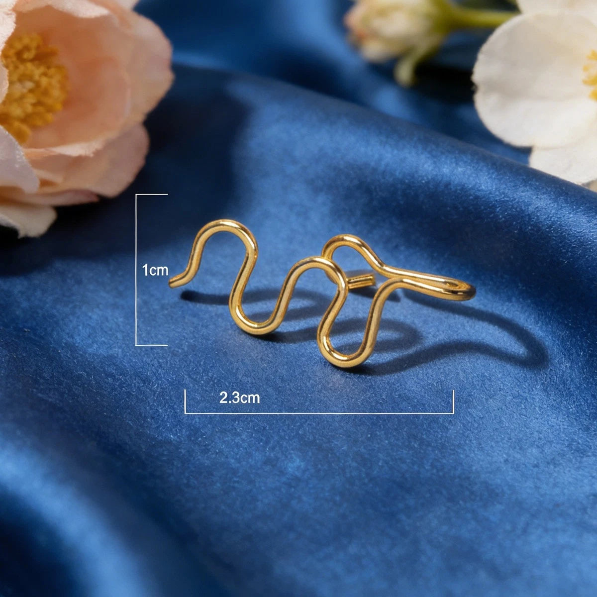 Fake Nose Ring Hoop Stud Geometric Faux Nose Piercing Jewelry Clip On Nose Ring
